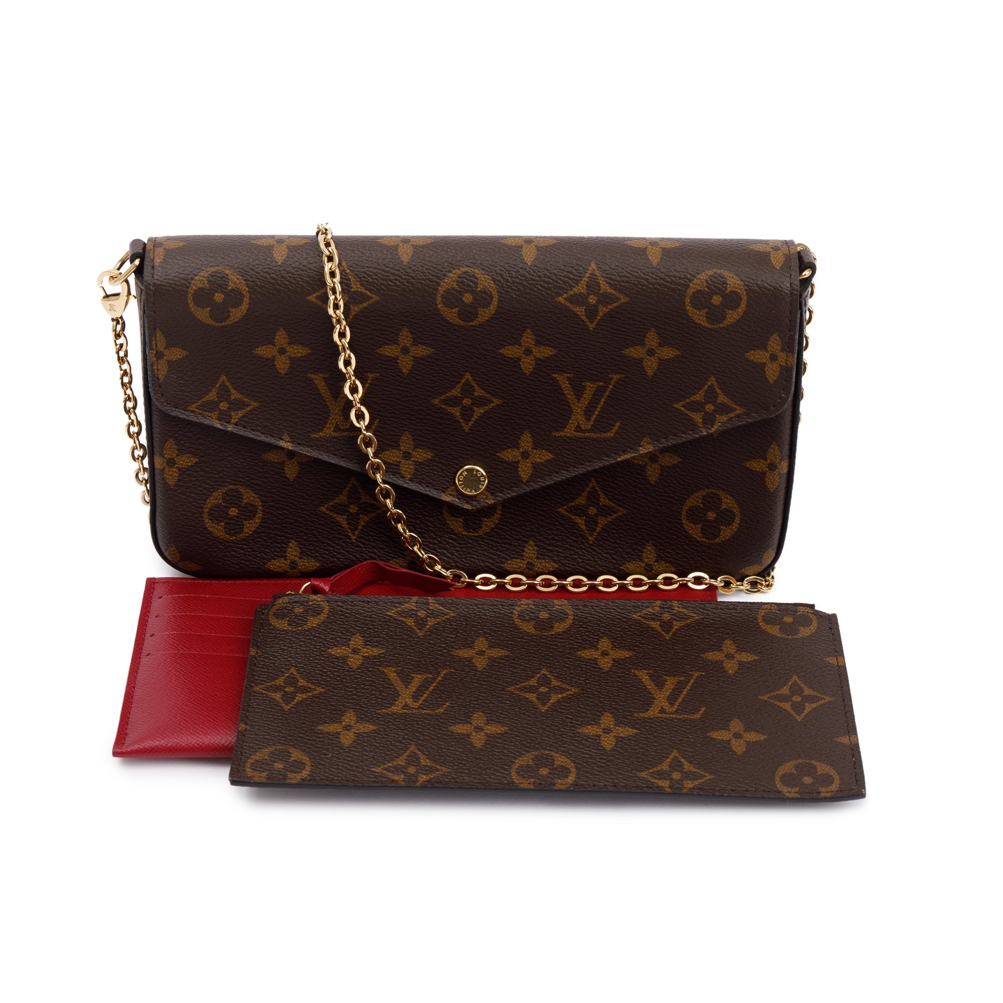 Louis Vuitton Monogram Felicie Pochette w/ Inserts, Box & Receipt
