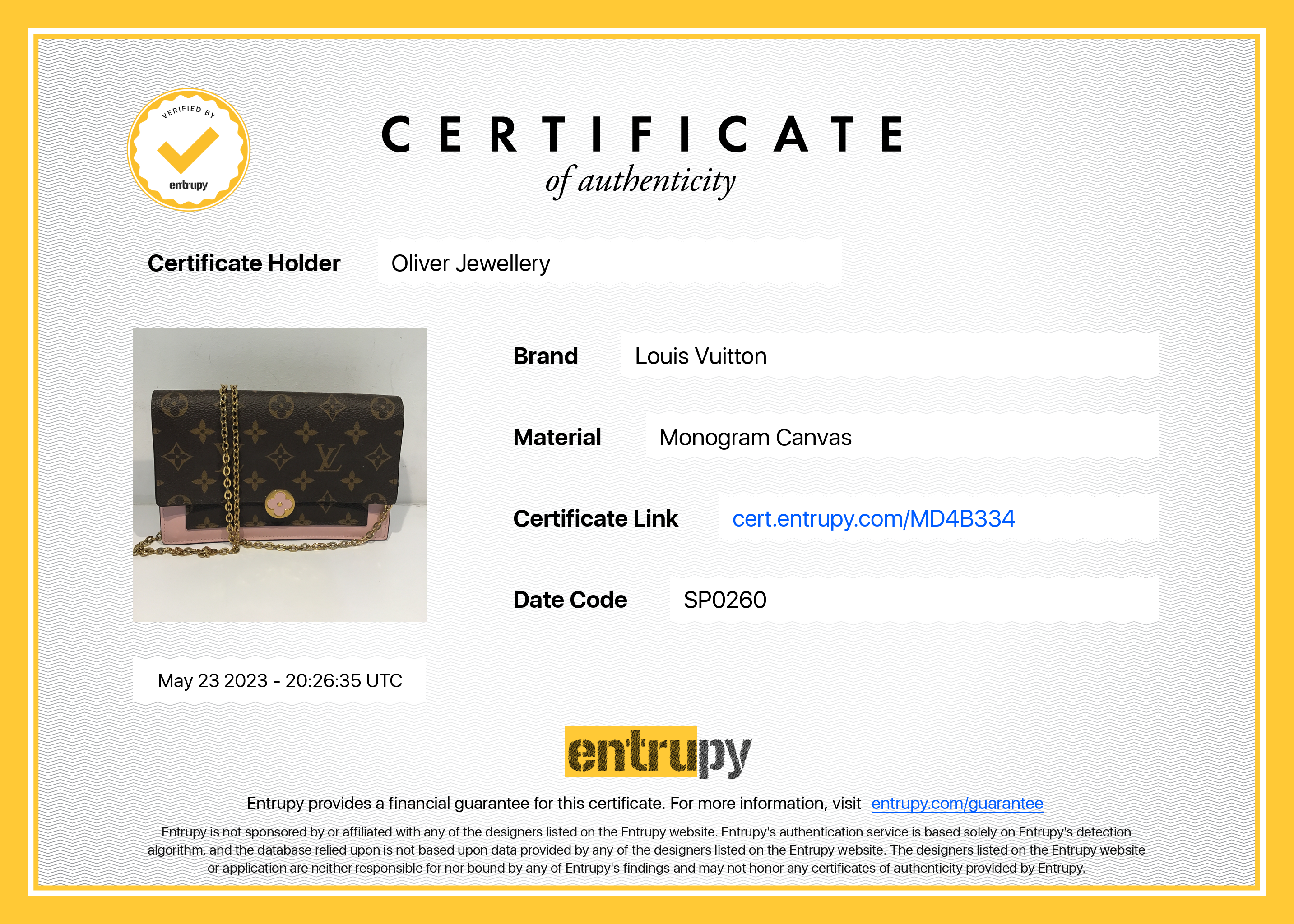 Louis Vuitton Monogram Flore Chain Wallet