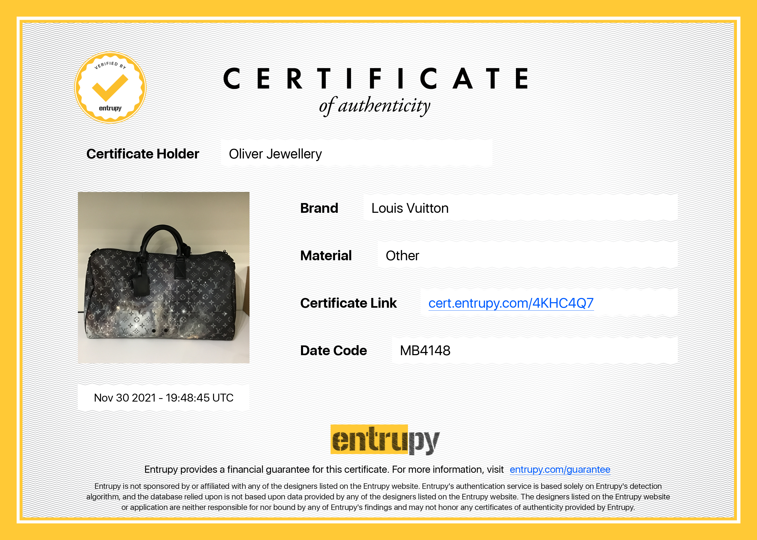 Louis Vuitton Monogram Galaxy Keepall Bandouliere 50