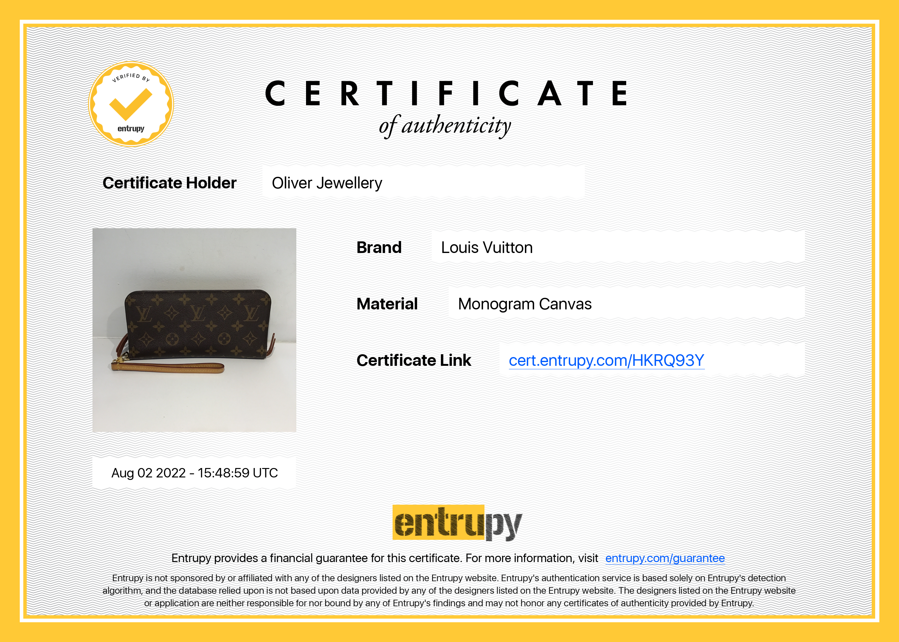 Louis Vuitton Monogram Insolite Wallet w/ Strap & Box
