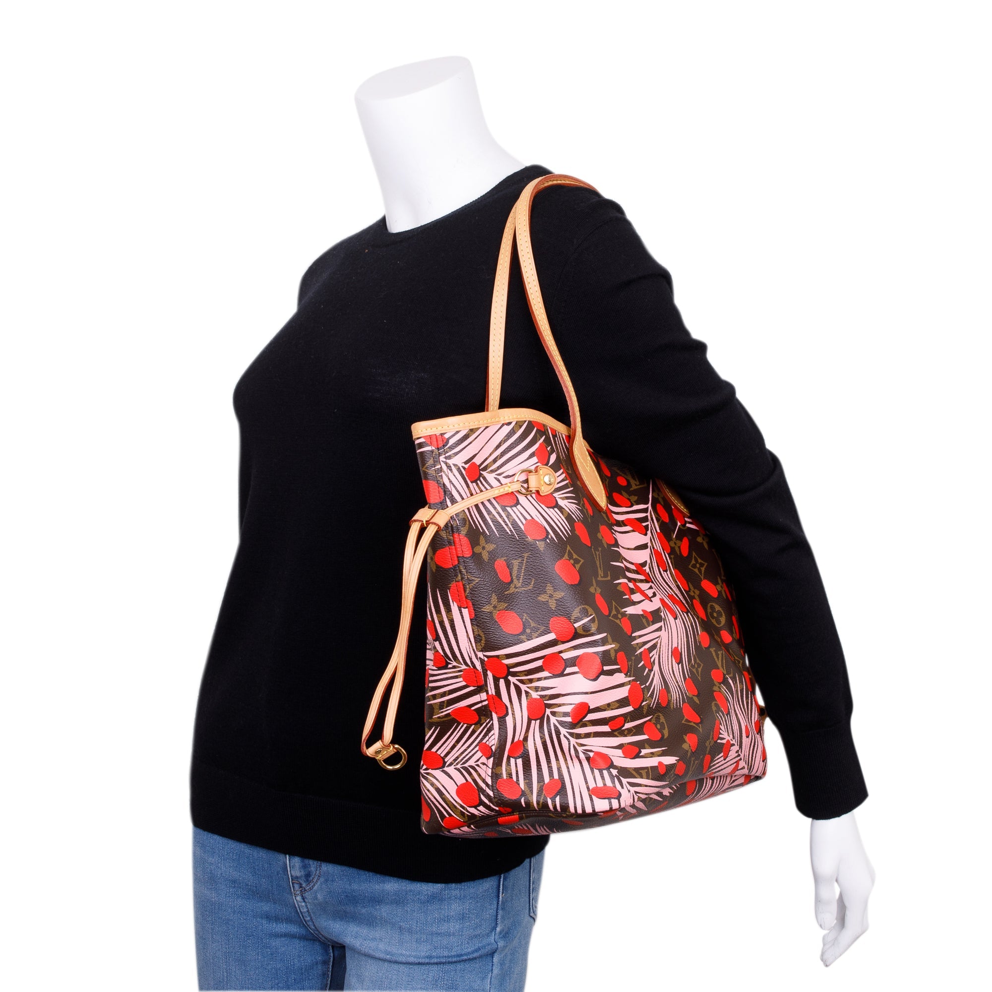 Louis Vuitton Monogram Jungle Dots Neverfull MM w/ Pouch