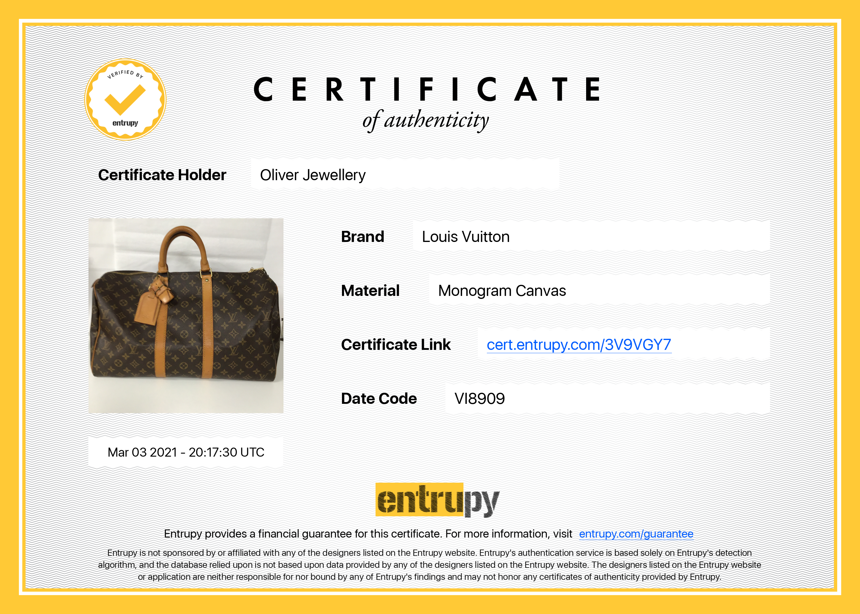 Louis Vuitton Monogram Keepall 45