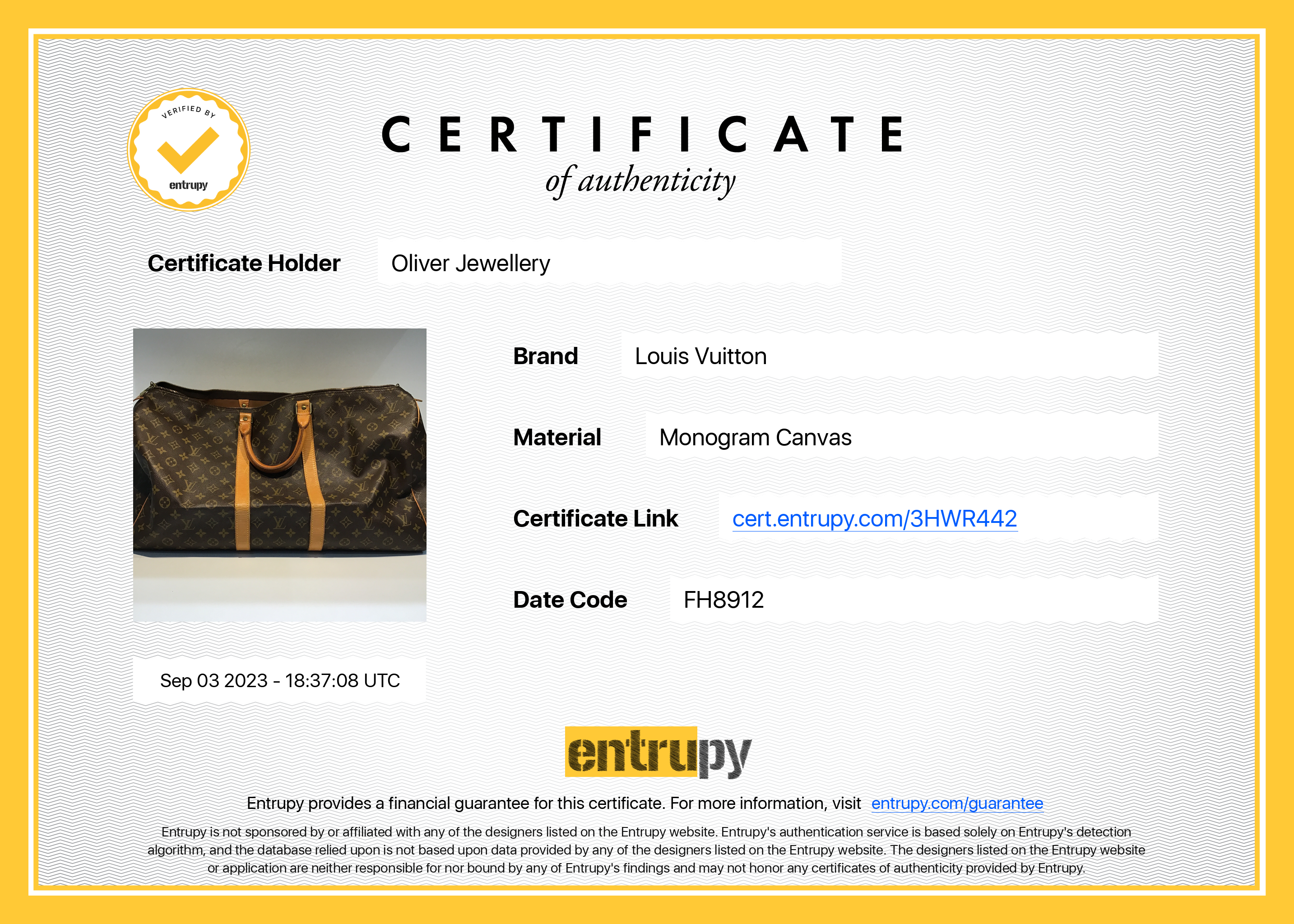 Louis Vuitton Monogram Keepall 55