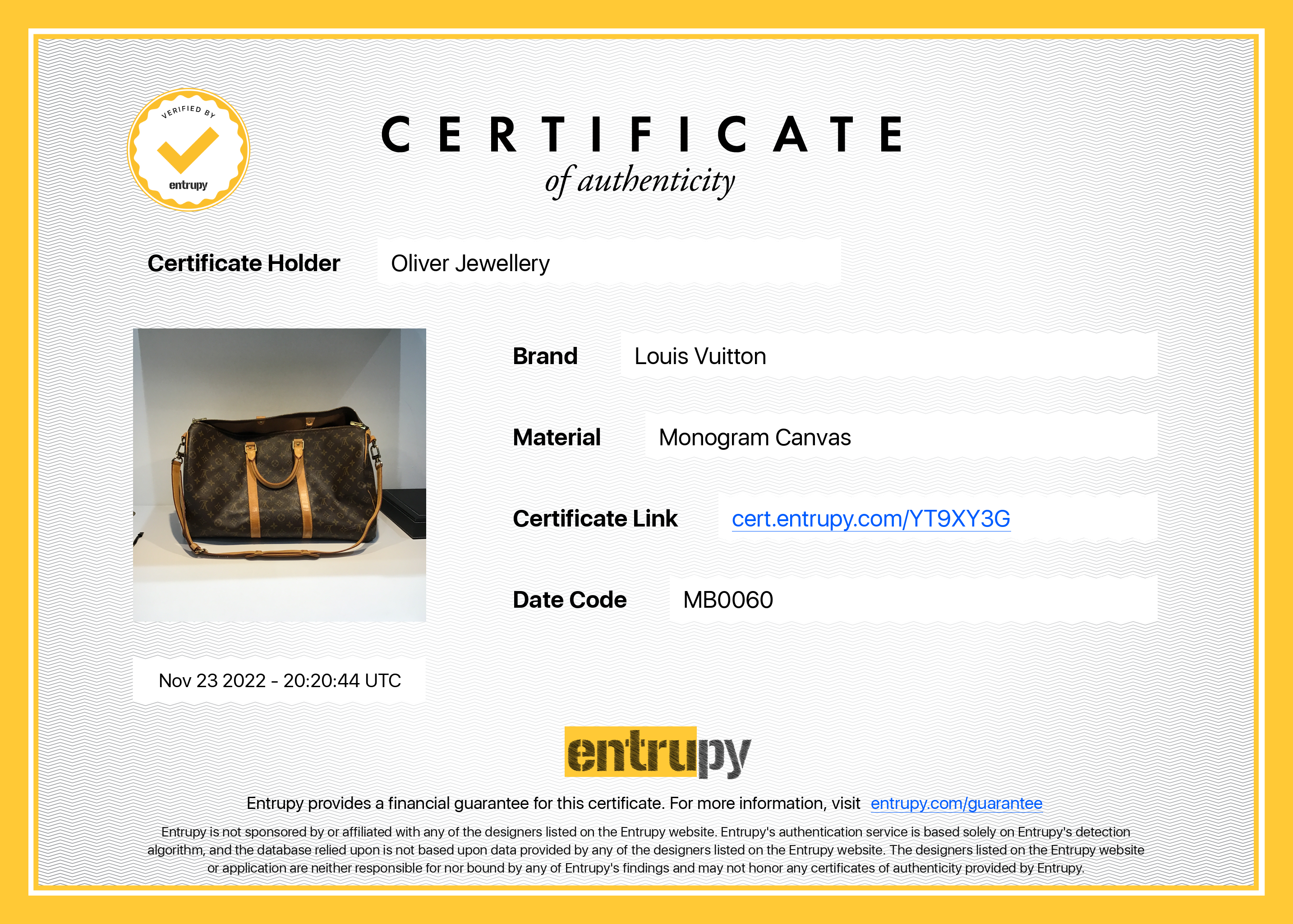 Louis Vuitton Monogram Keepall Bandouliere 50