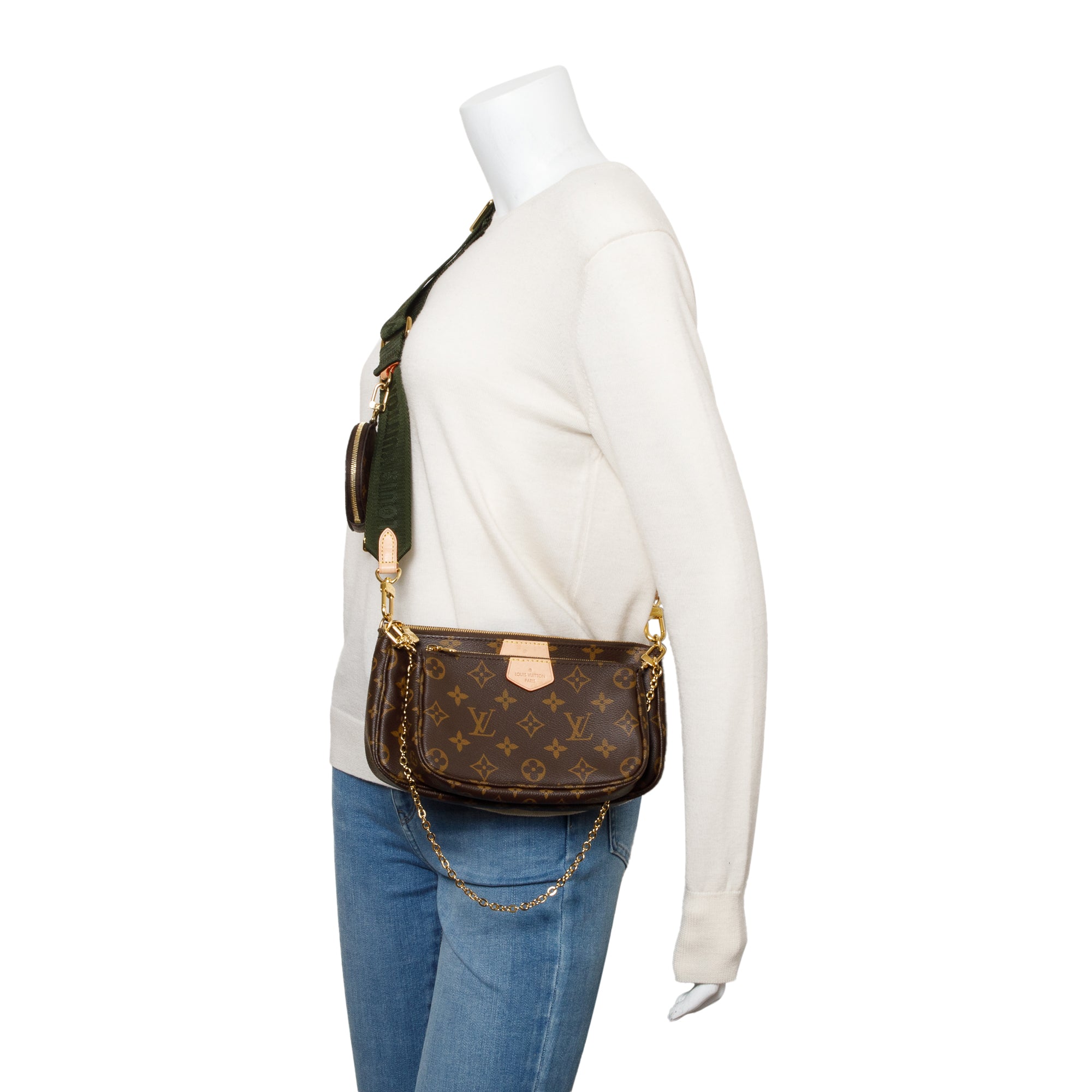 Louis Vuitton Monogram Khaki Multi-Pochette Accessoires w/ Box