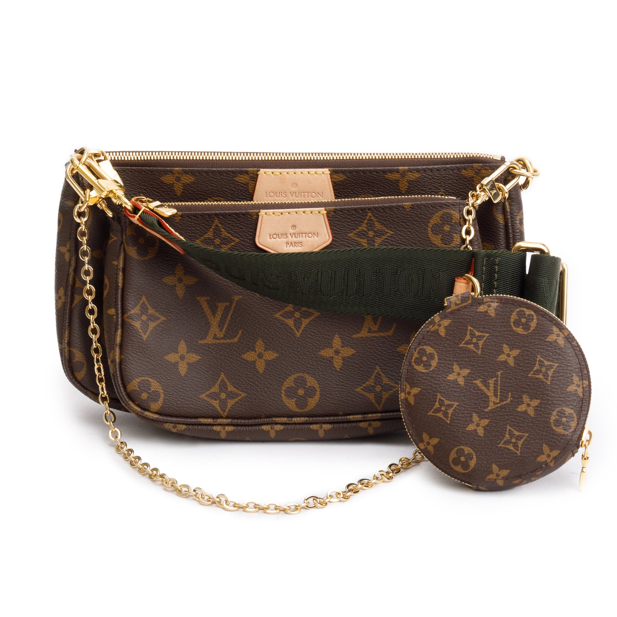 Louis Vuitton Monogram Khaki Multi-Pochette Accessoires w/ Box