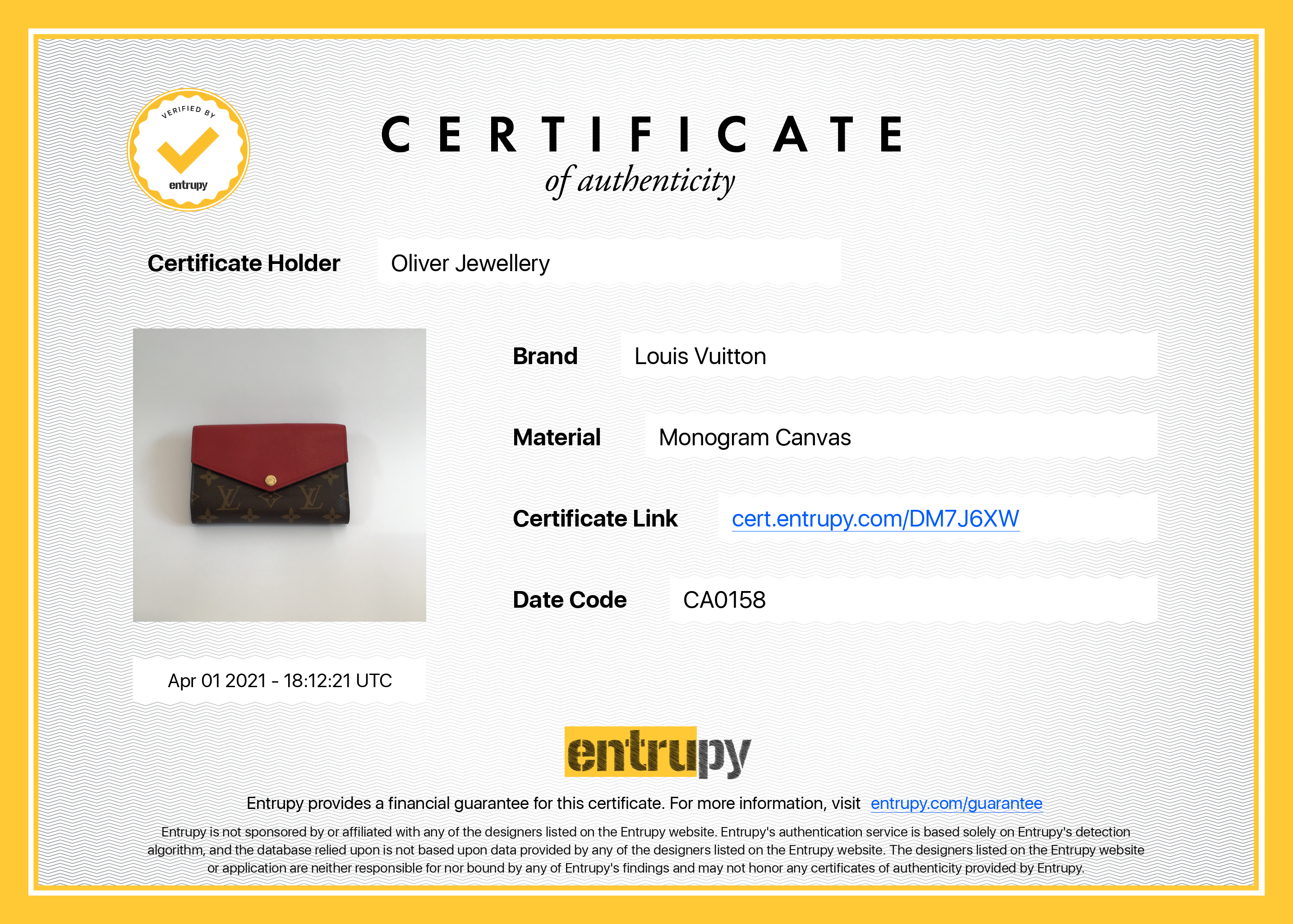 Louis Vuitton Monogram & Leather Pallas Compact Wallet