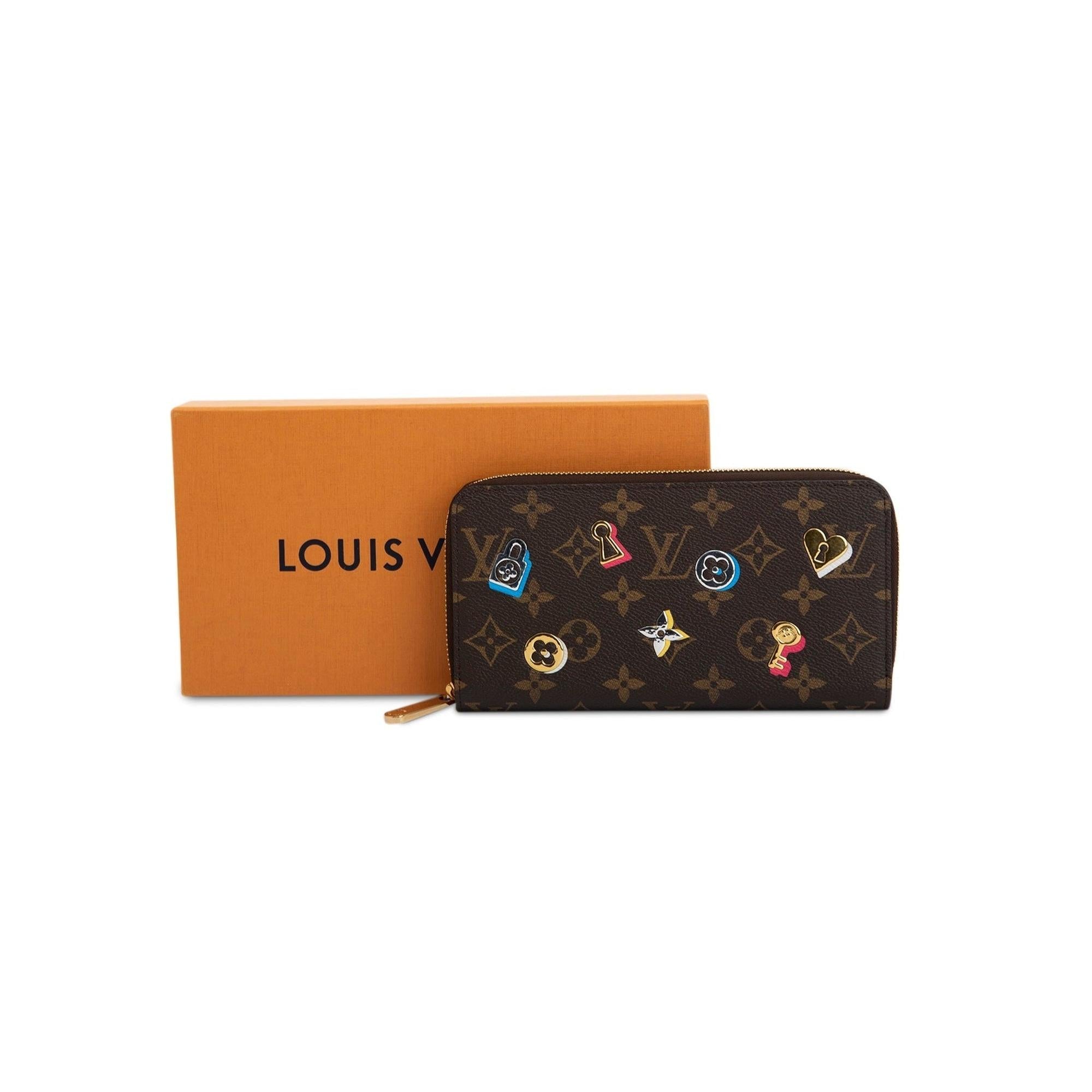 Louis Vuitton Monogram Love Lock Zippy Wallet w/ Box