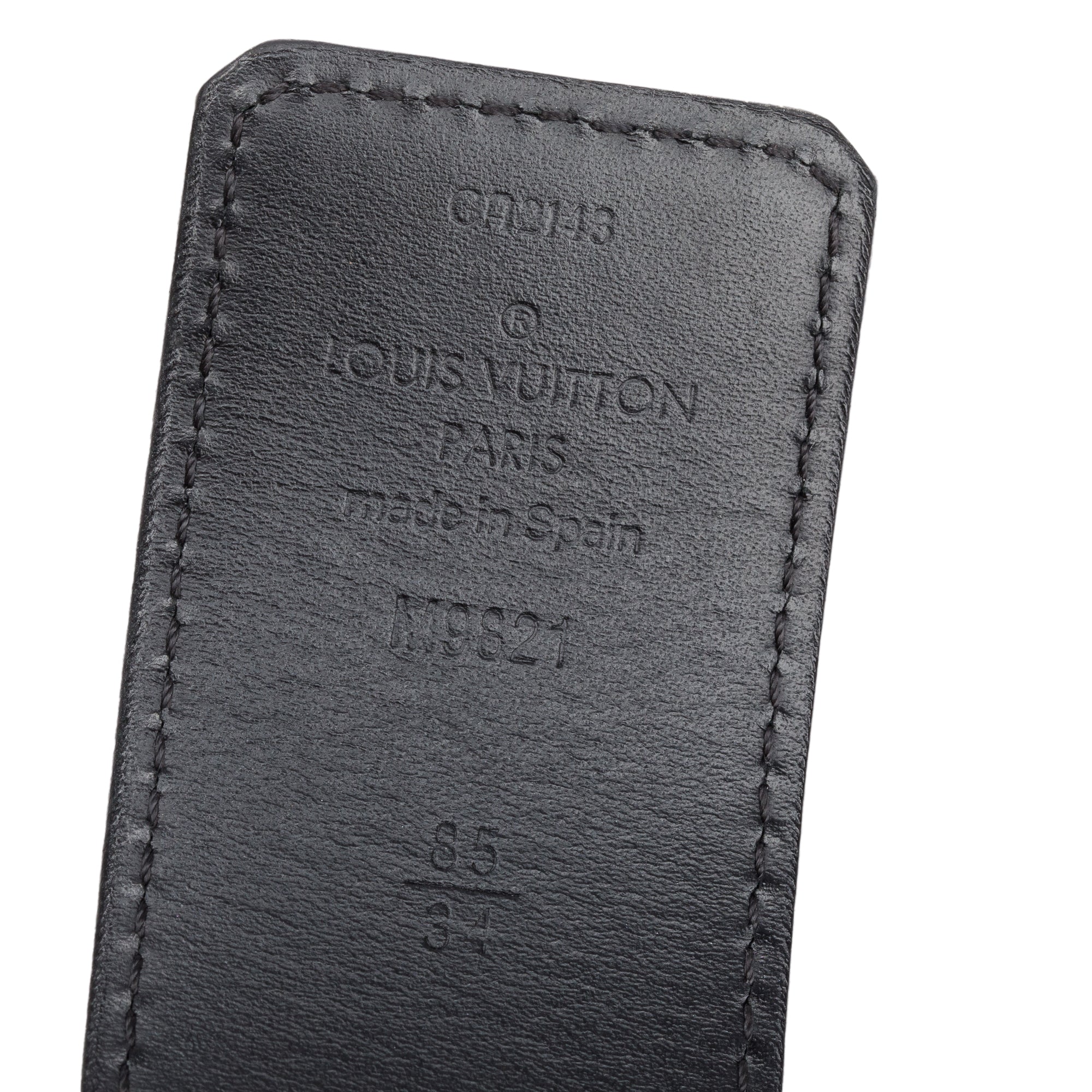 Louis Vuitton Monogram Macassar Canvas LV Initiales 40 MM Reversible Belt, Size 85 34