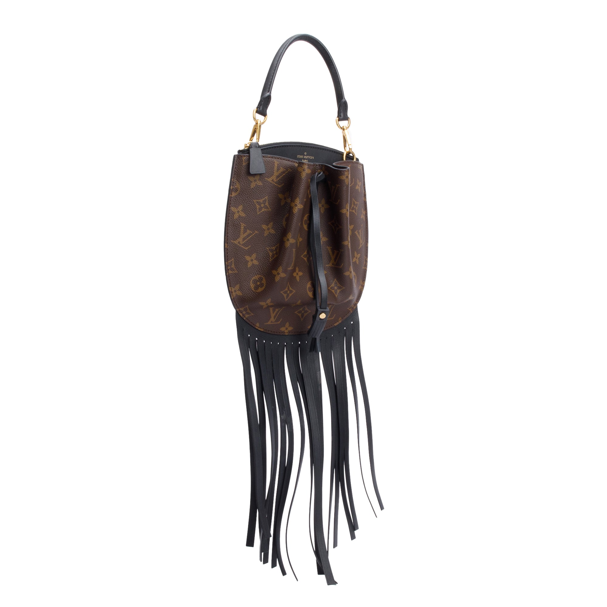 Louis Vuitton Monogram Macassar Fringed Noe