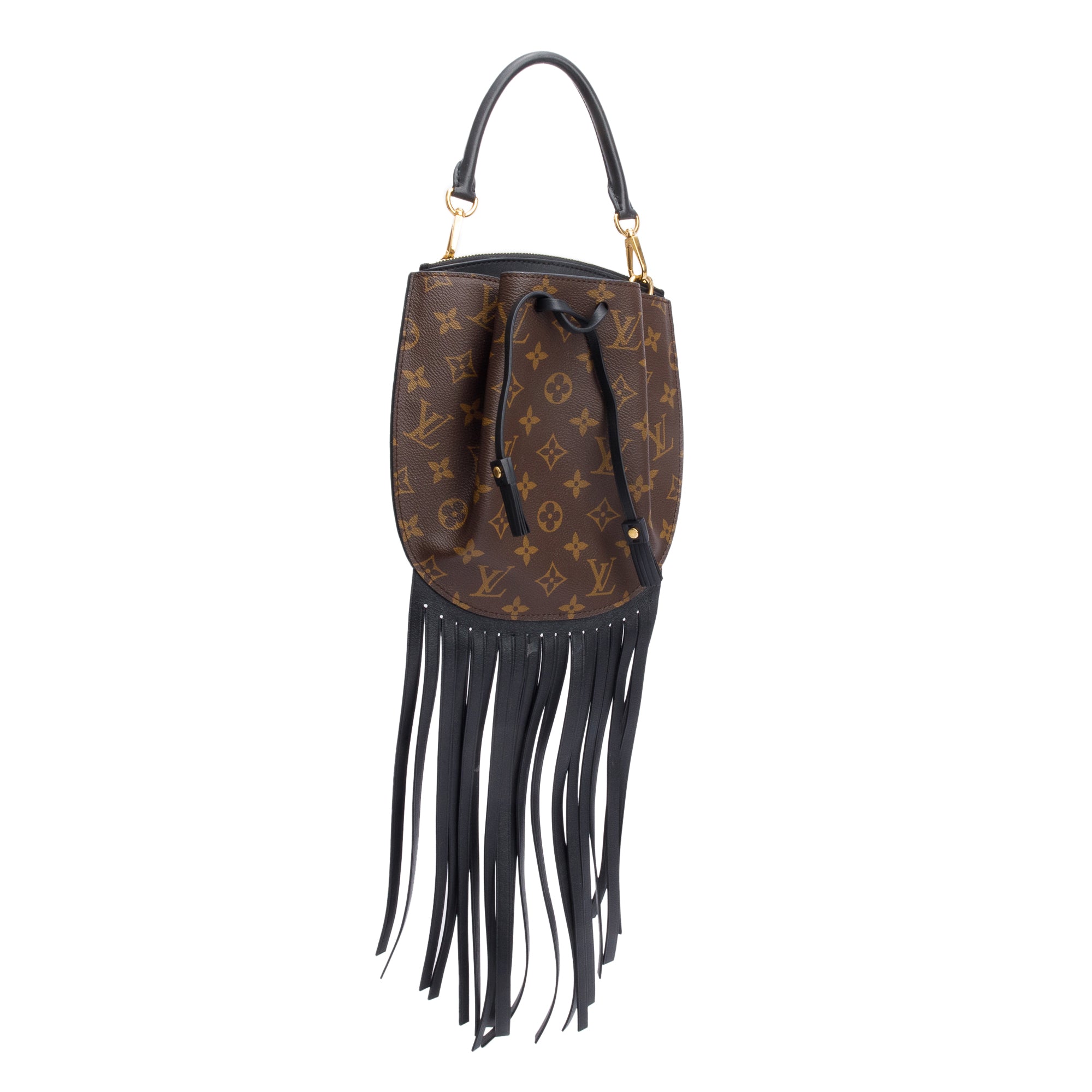 Louis Vuitton Monogram Macassar Fringed Noe