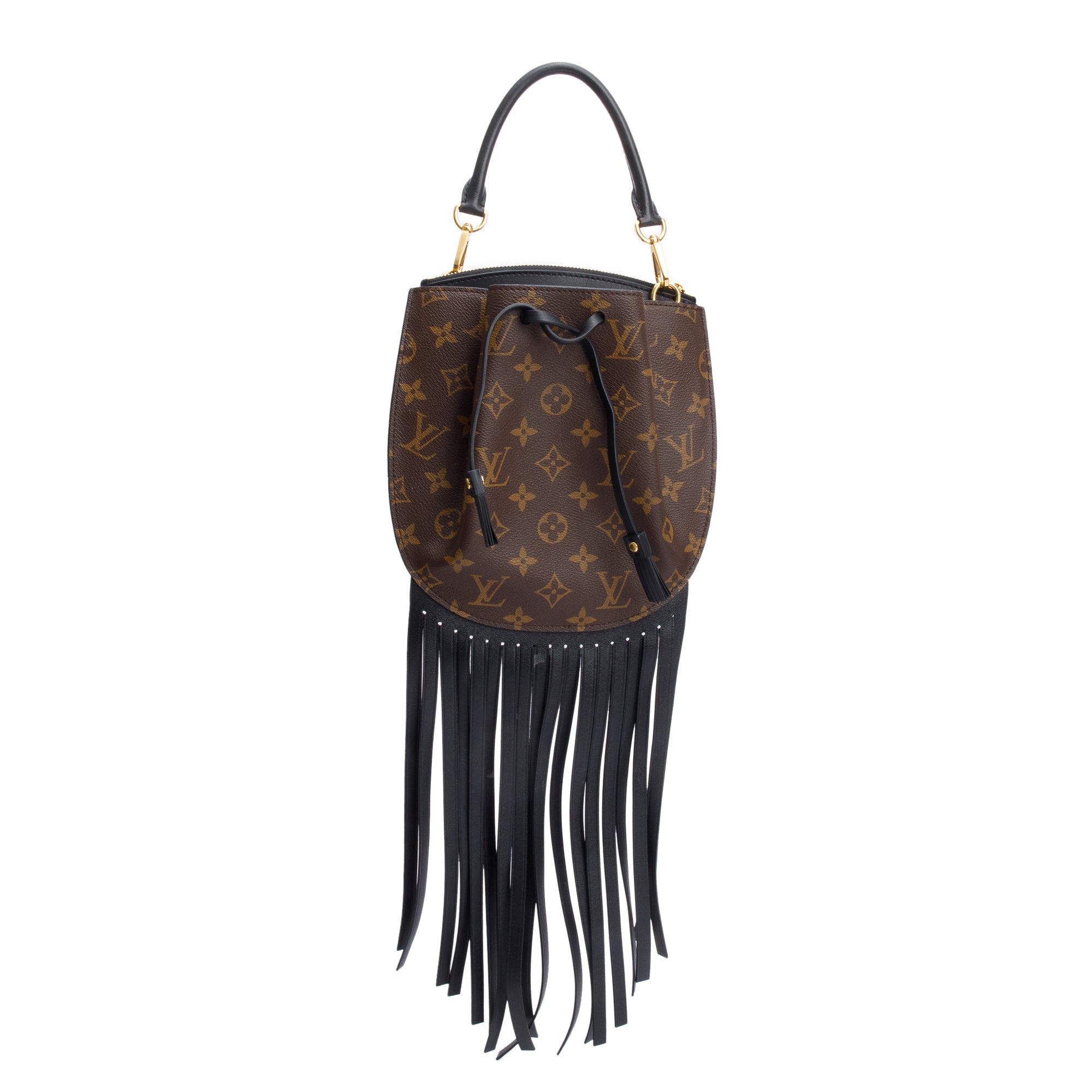 Louis Vuitton Monogram Macassar Fringed Noe