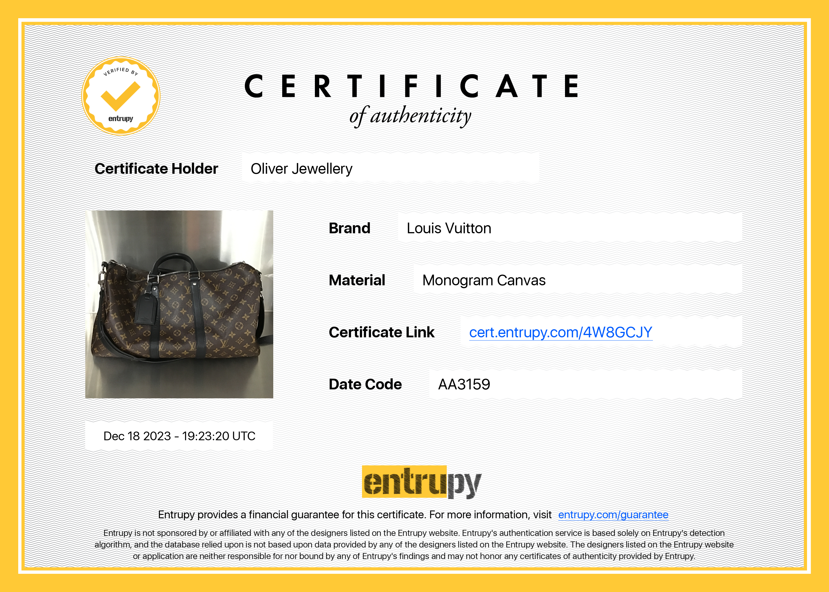 Louis Vuitton Monogram Macassar Keepall Bandouliere 45 w/ Box