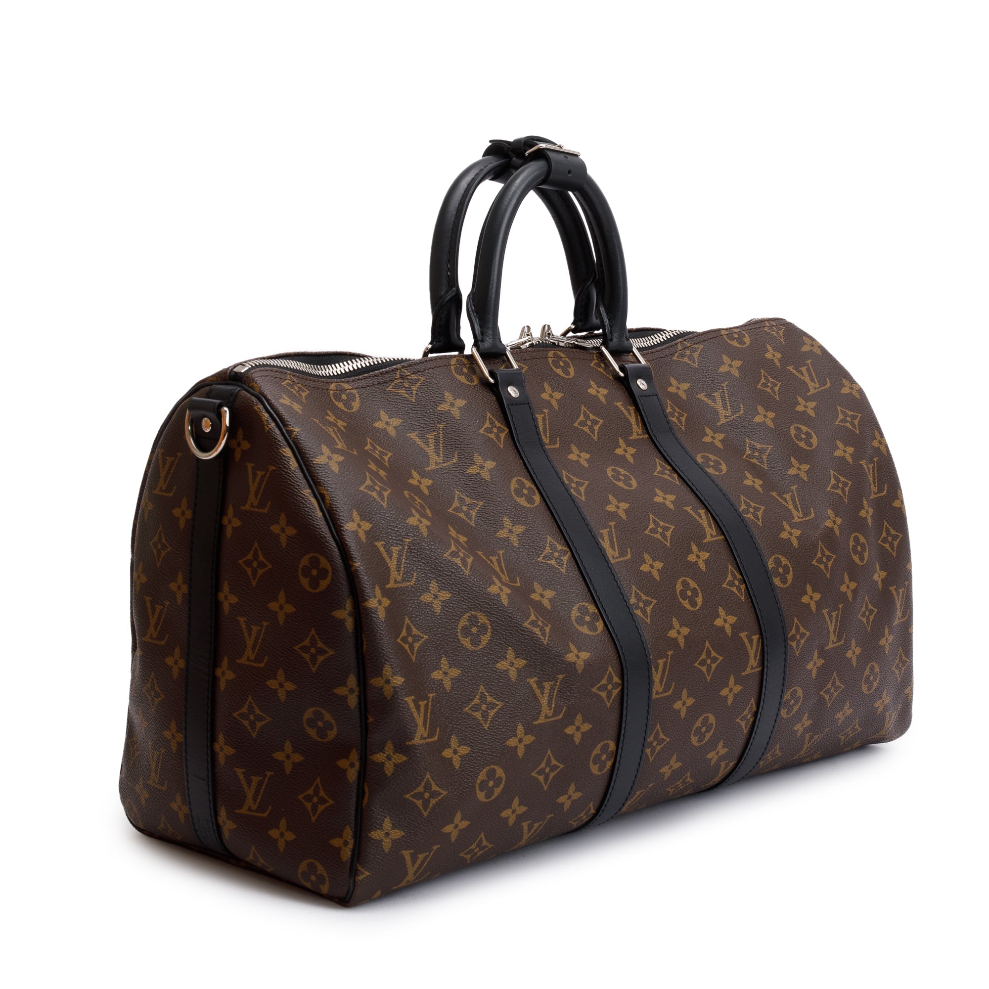 Louis Vuitton Monogram Macassar Keepall Bandouliere 45 w/ Box
