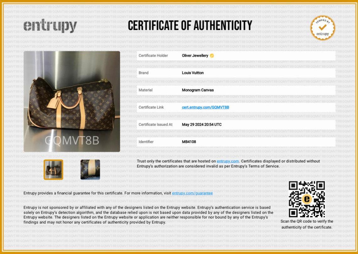 Louis Vuitton Monogram Macassar Keepall Bandouliere 50