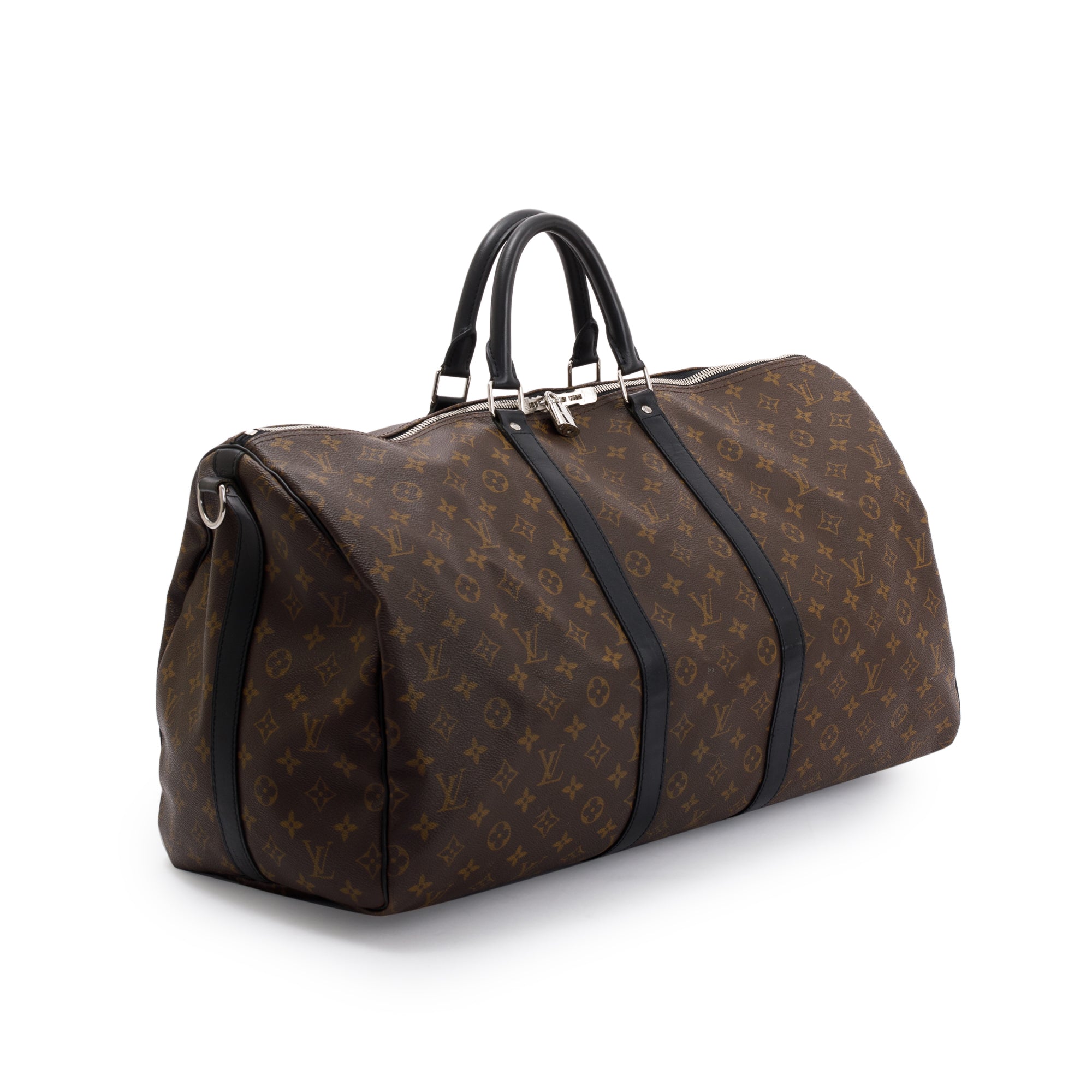 Louis Vuitton Monogram Macassar Keepall Bandouliere 55 w/ Strap