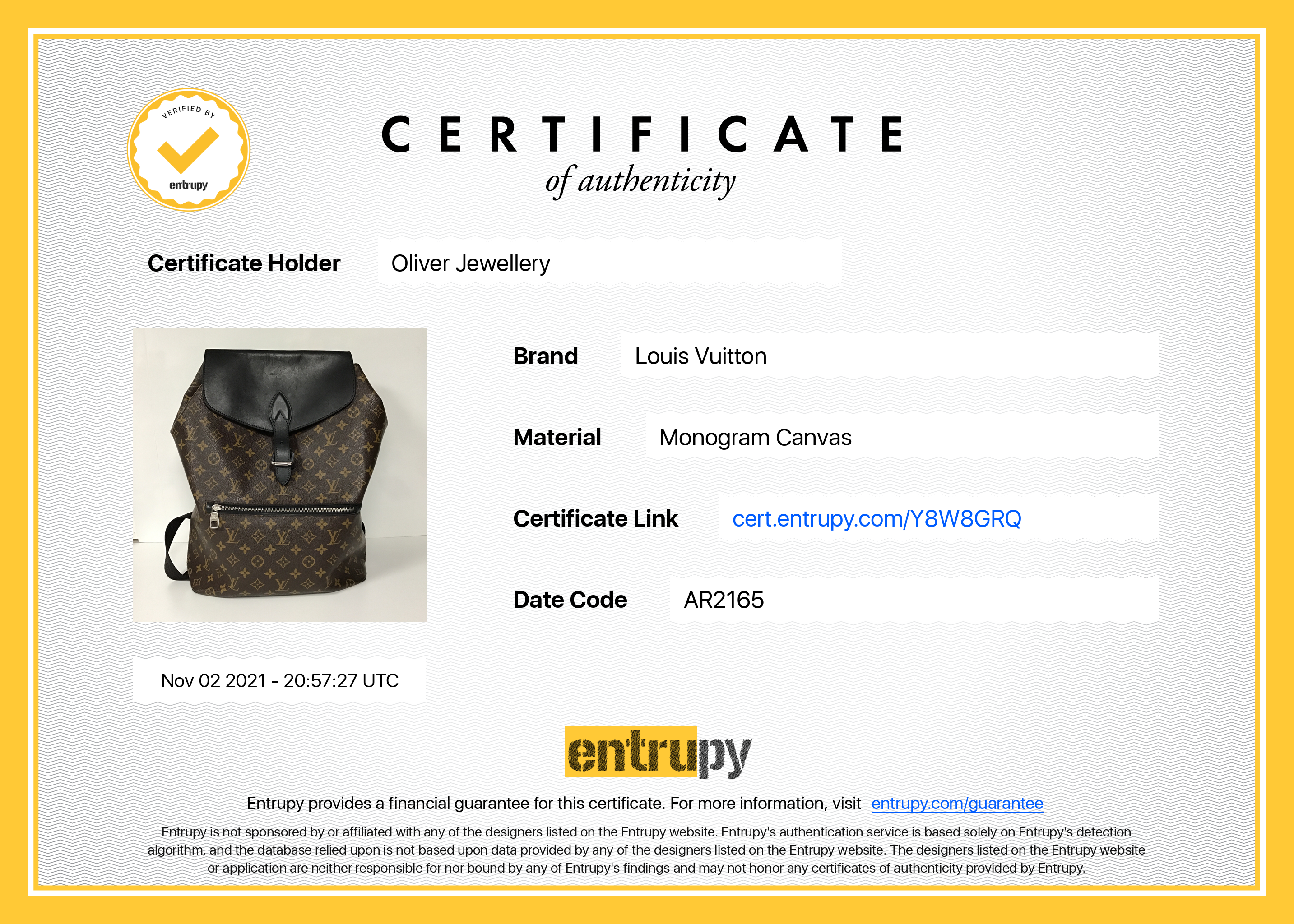 Louis Vuitton Monogram Macassar Palk Backpack