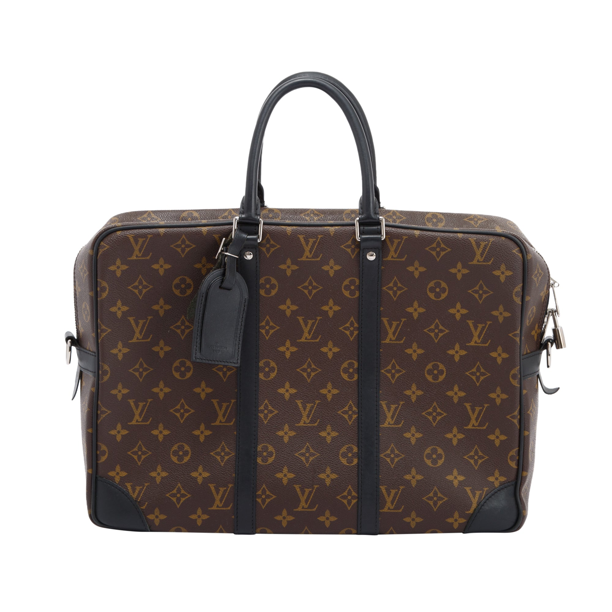Louis Vuitton Monogram Macassar Porte-Documents Voyage GM w/ Strap