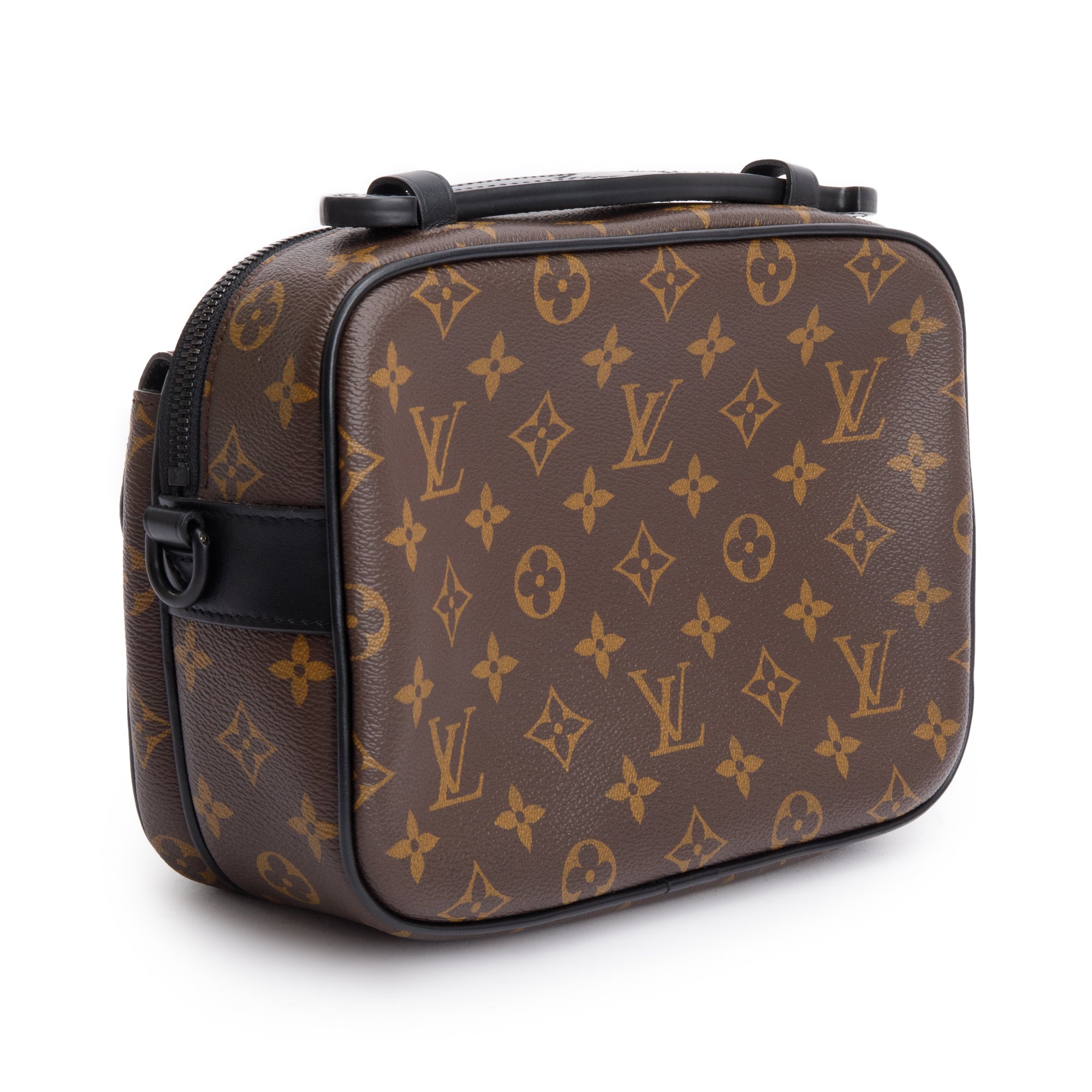 Louis Vuitton Monogram Macassar S Lock Messenger Bag