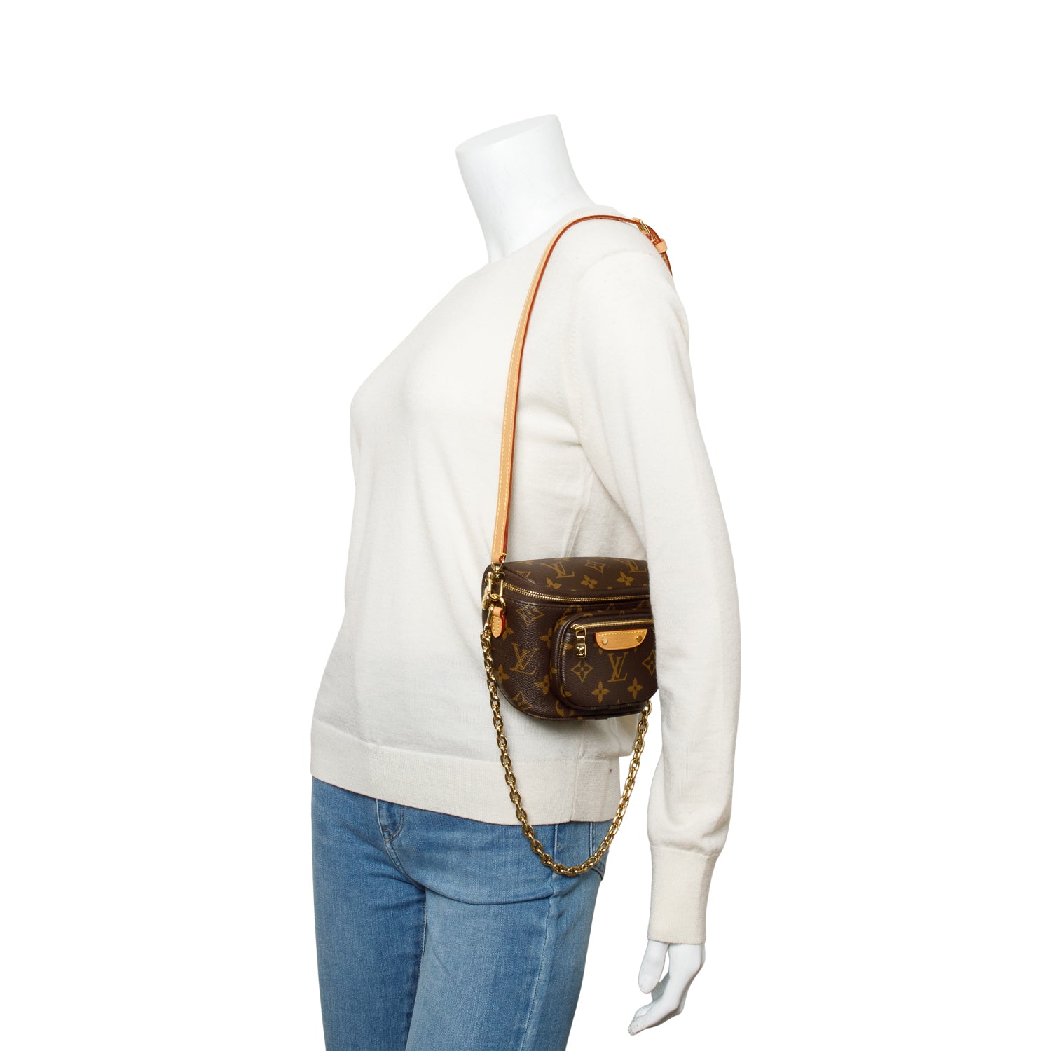 Louis Vuitton Monogram Mini Bumbag w/ Straps & Box