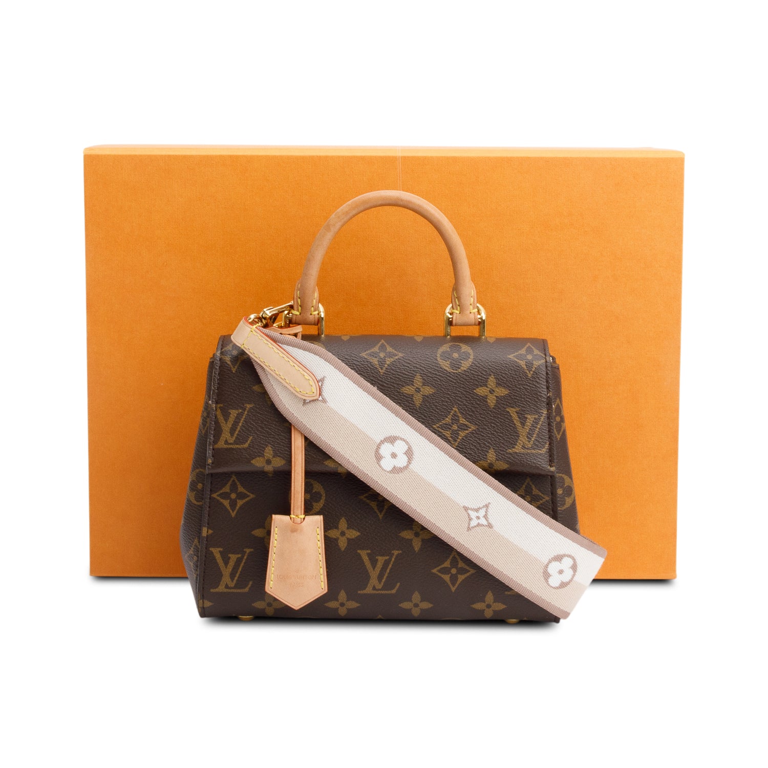 Louis Vuitton Monogram Mini Cluny w/ Strap & Box