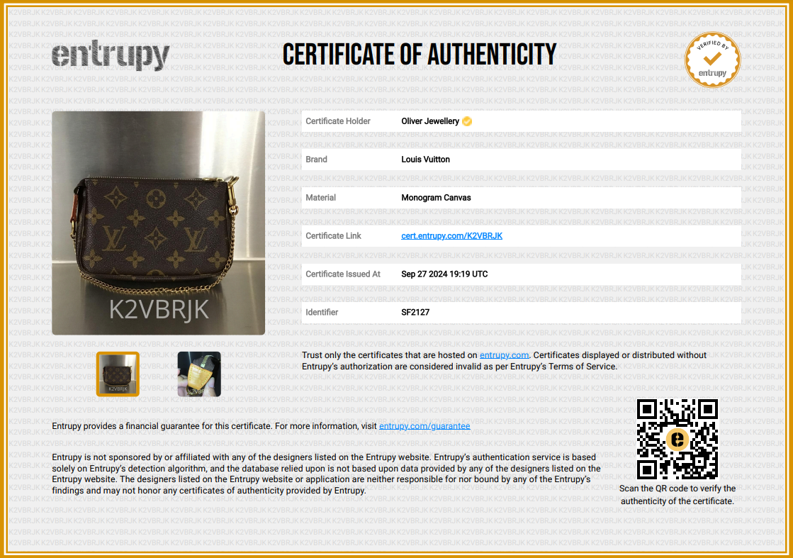 Louis Vuitton Monogram Mini Pochette Accessories w/ Box