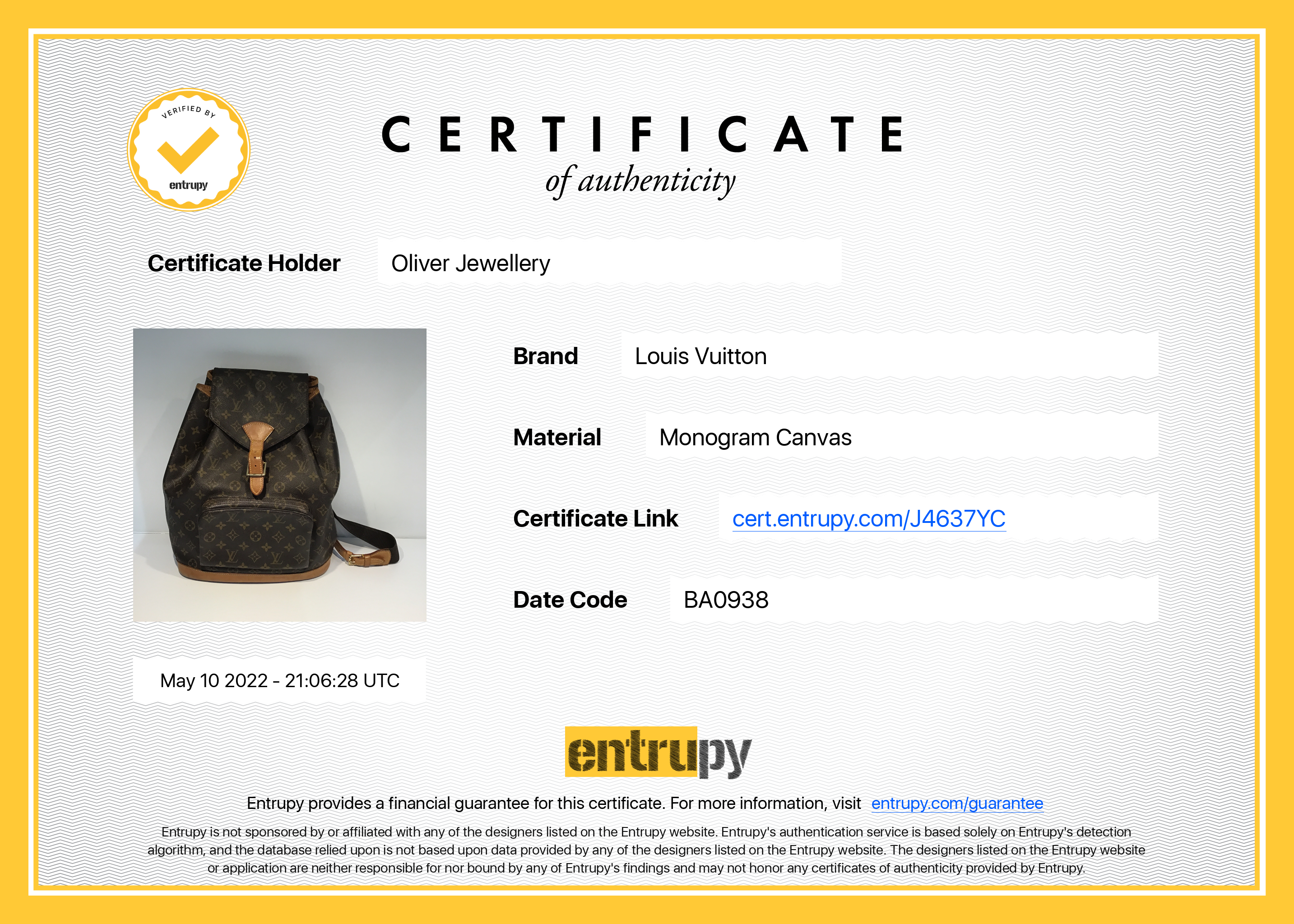 Louis Vuitton Monogram Montsouris Backpack GM