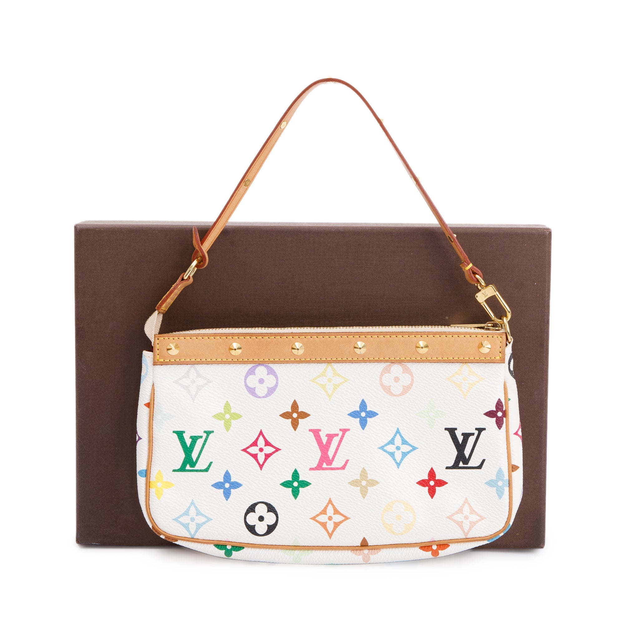Louis Vuitton Monogram Multicolore Pochette Accessories w/ Box & Strap