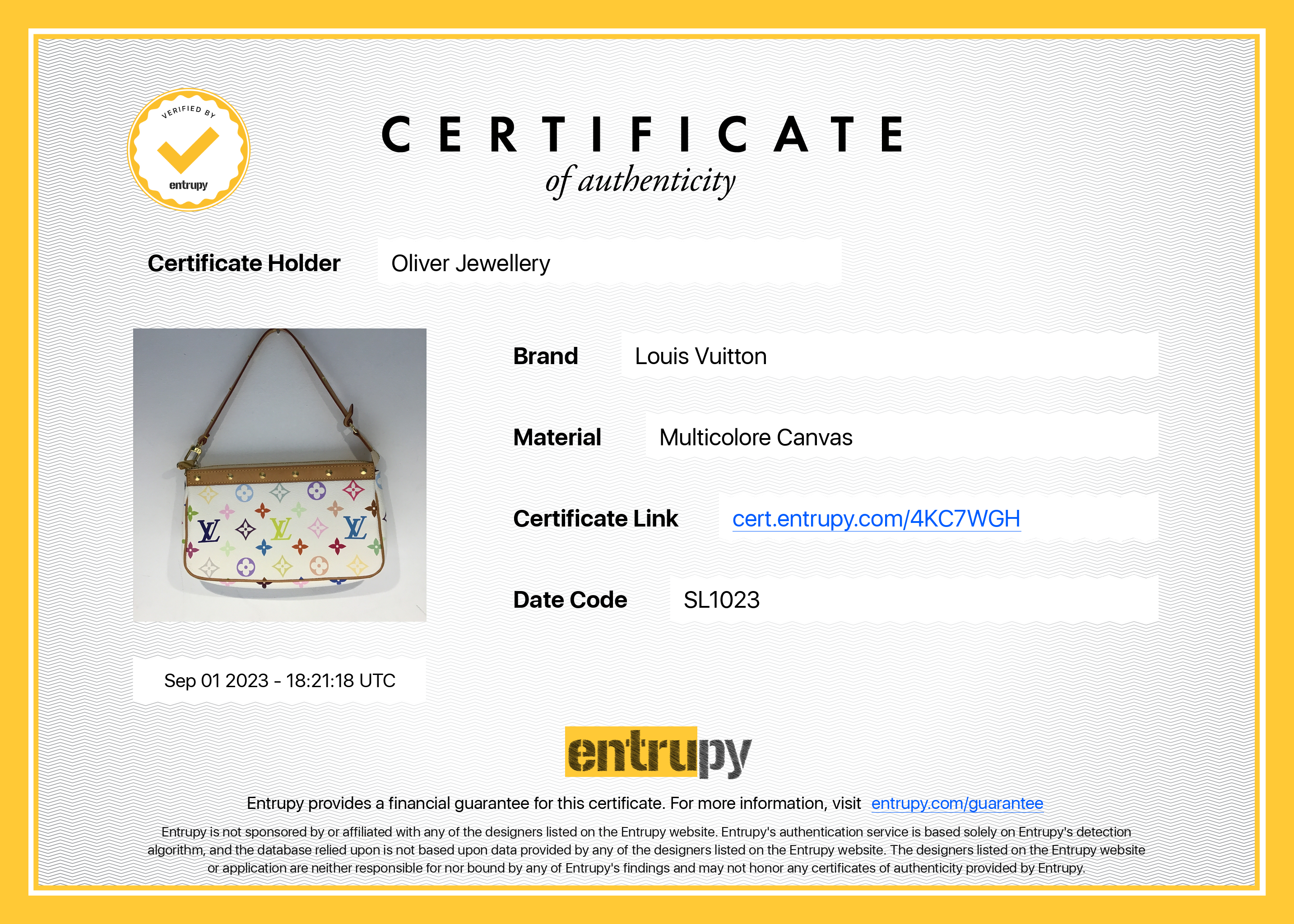 Louis Vuitton Monogram Multicolore Pochette Accessories w/ Box & Strap
