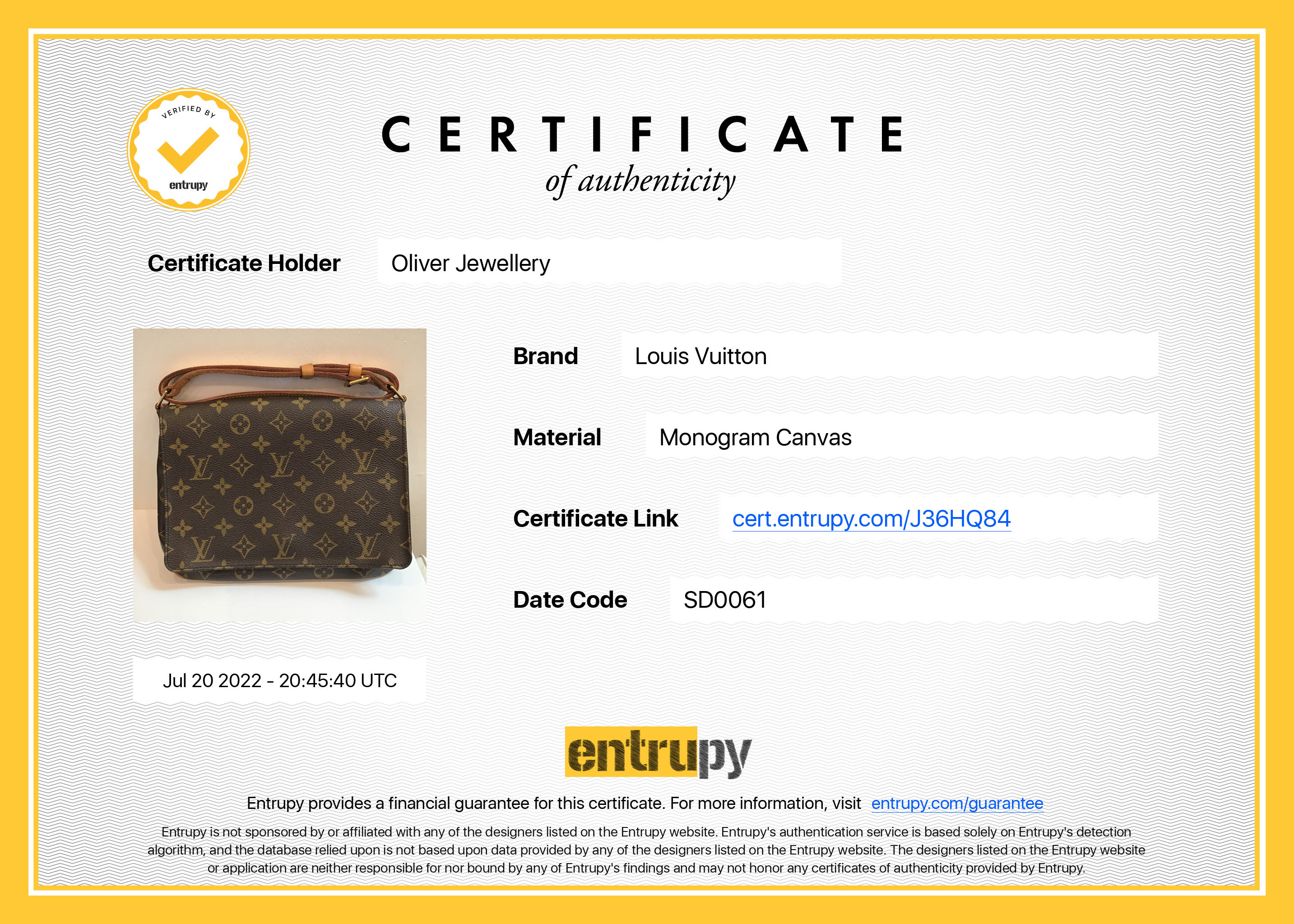 Louis Vuitton Monogram Musette Tango
