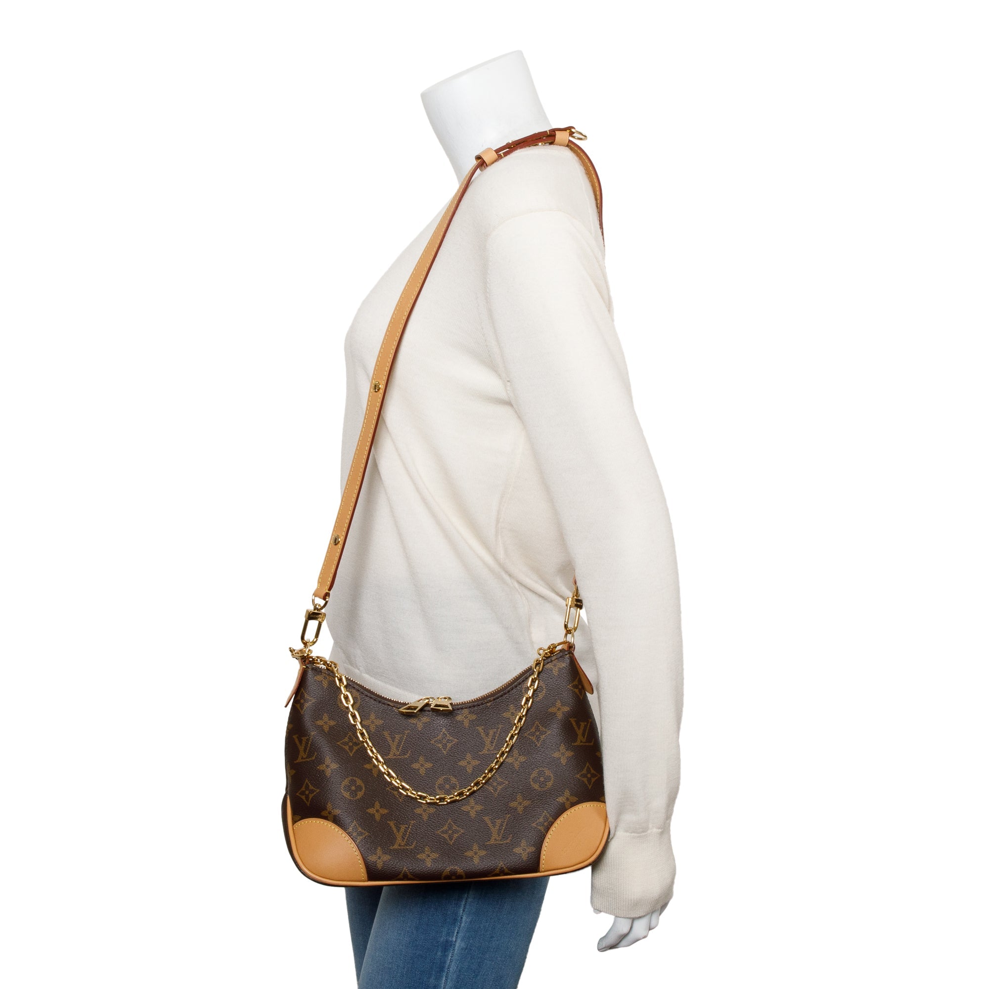 Louis Vuitton Monogram Natural Boulogne NM w/ Box & Receipt