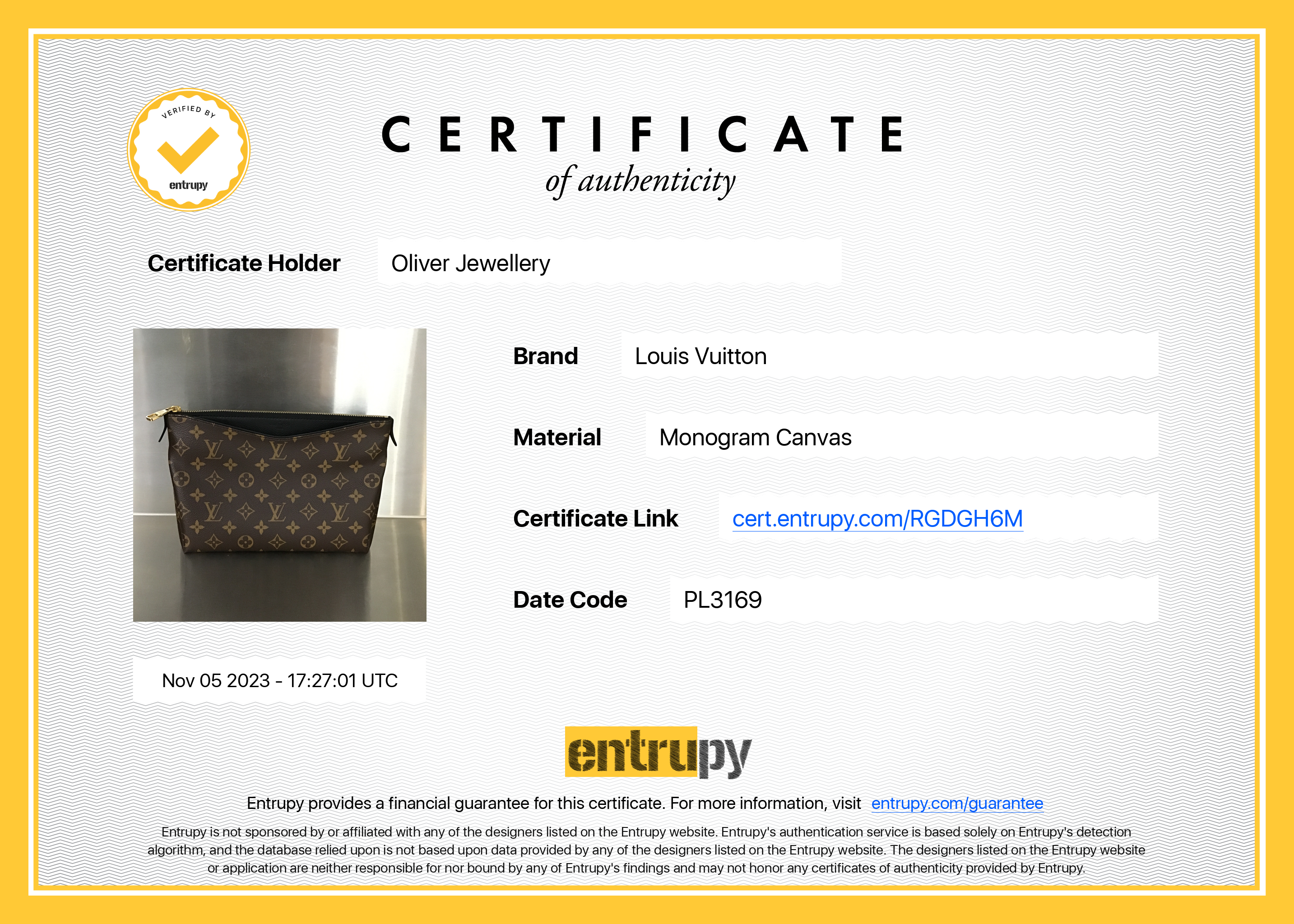 Louis Vuitton Monogram Pallas Beauty Case w/ Box