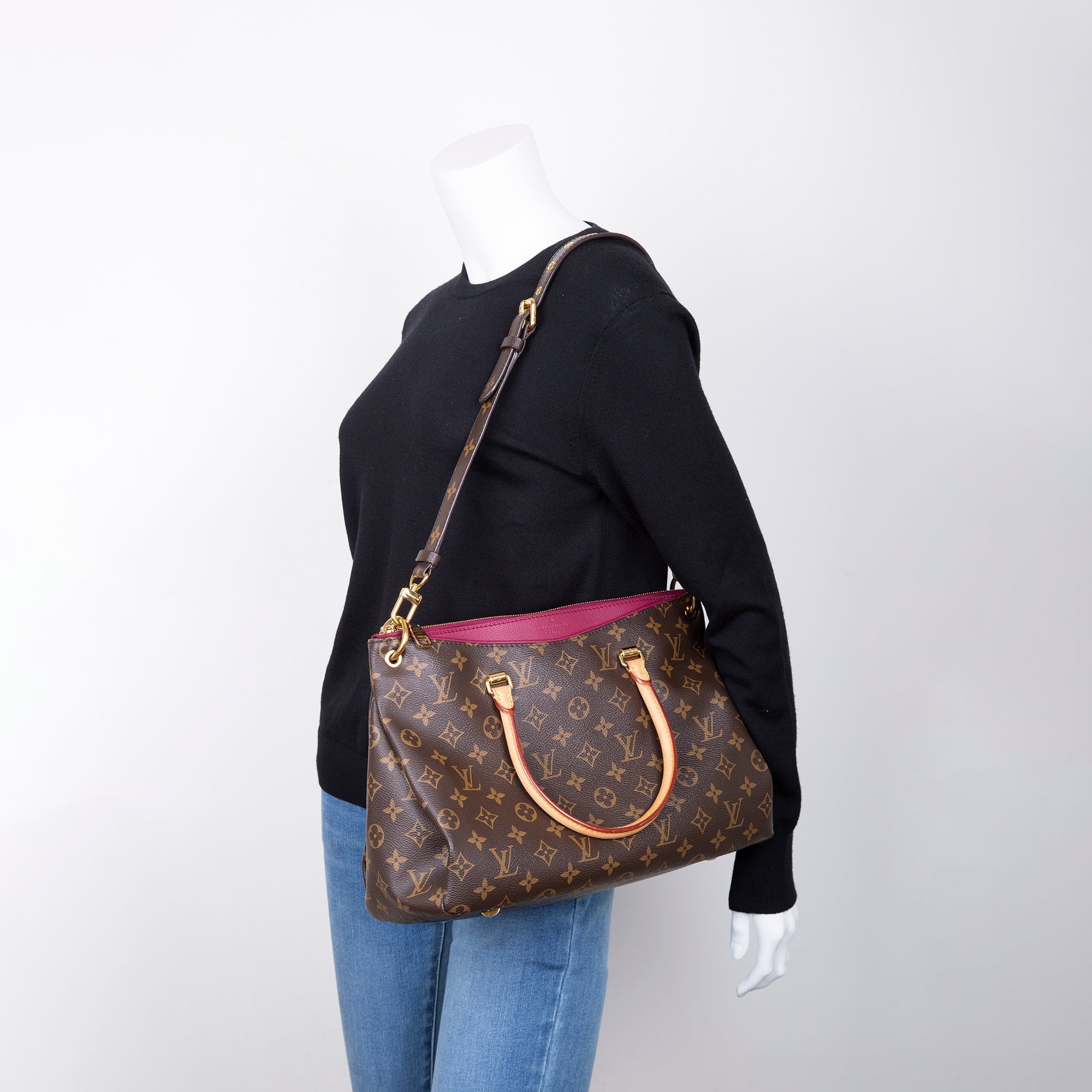 Louis Vuitton Monogram Pallas Tote w/ Strap