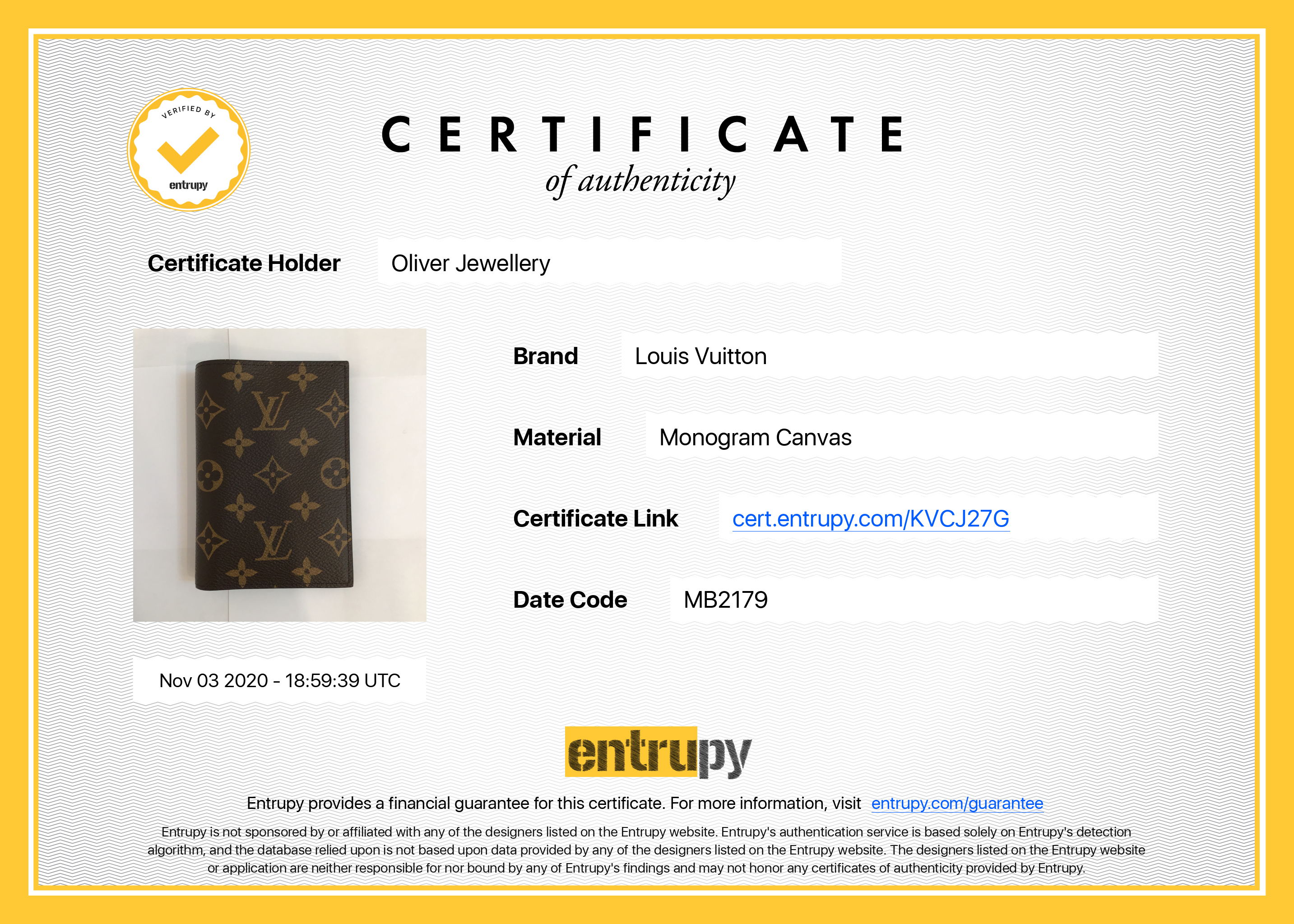 Louis Vuitton Monogram Passport Cover w/ Box