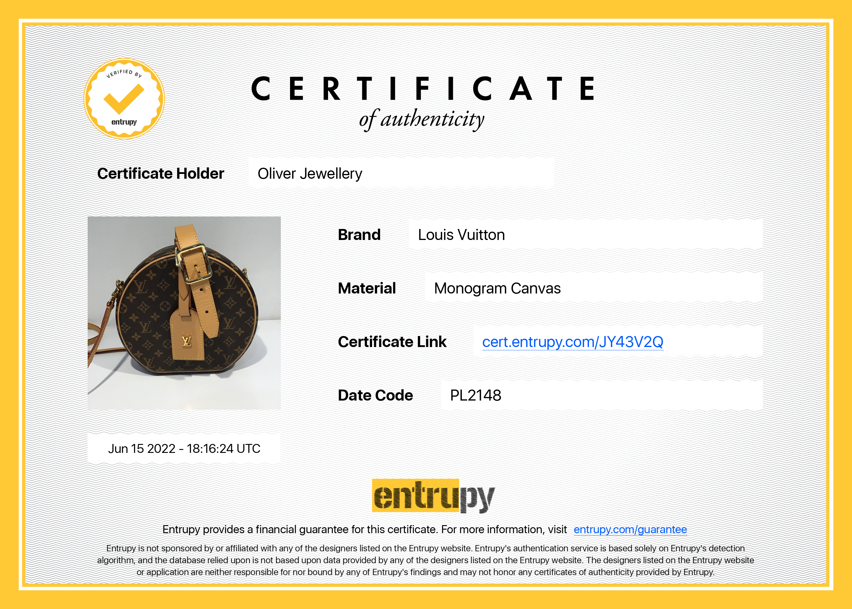 Louis Vuitton Monogram Petite Boite Chapeau