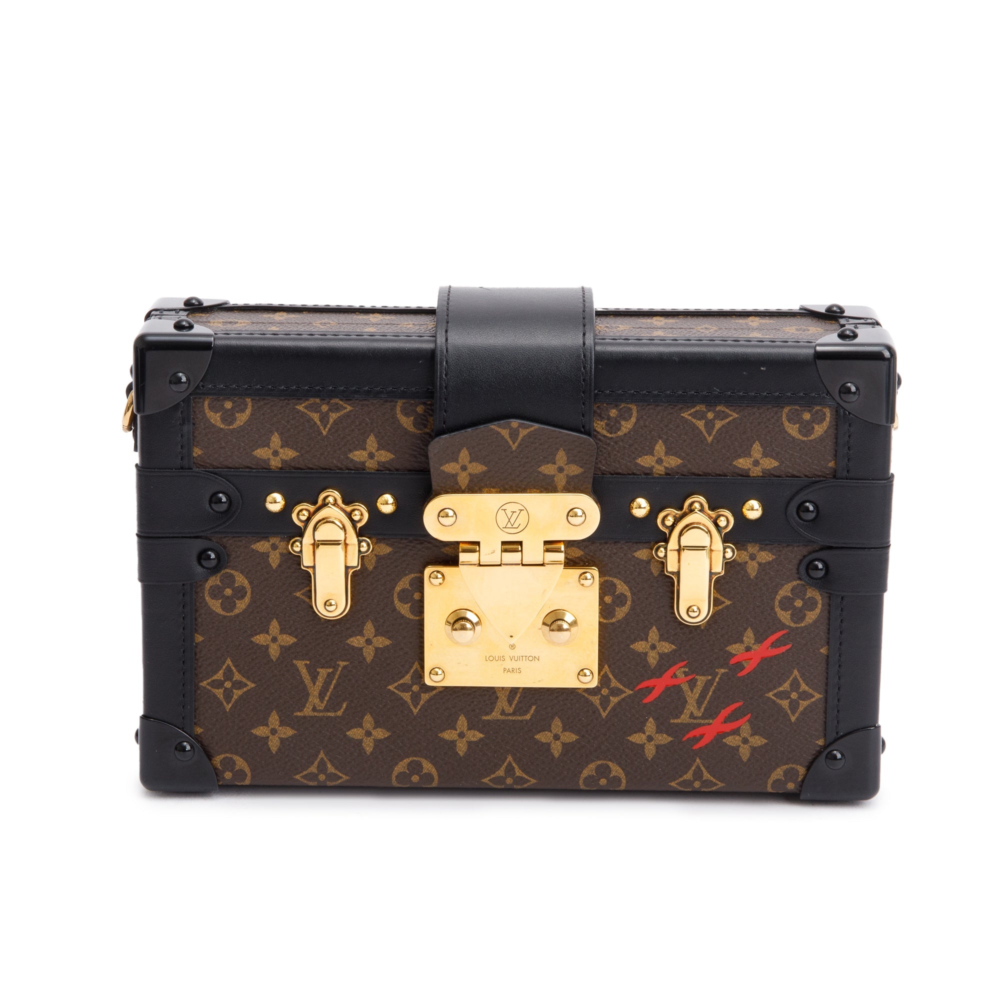 Louis Vuitton Monogram Petite Malle Bag w/ Strap