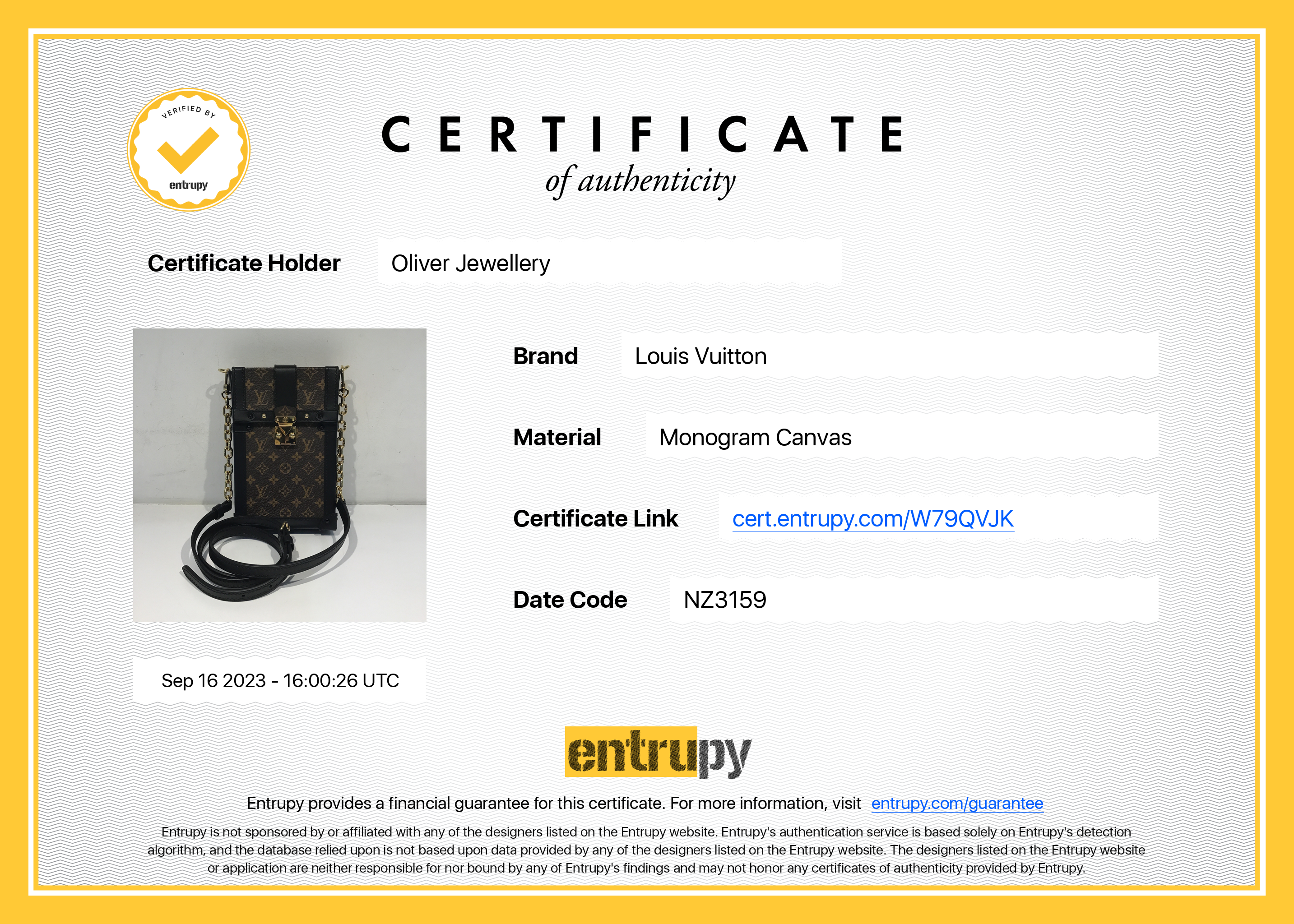 Louis Vuitton Monogram Pochette Trunk Verticale w/ Strap