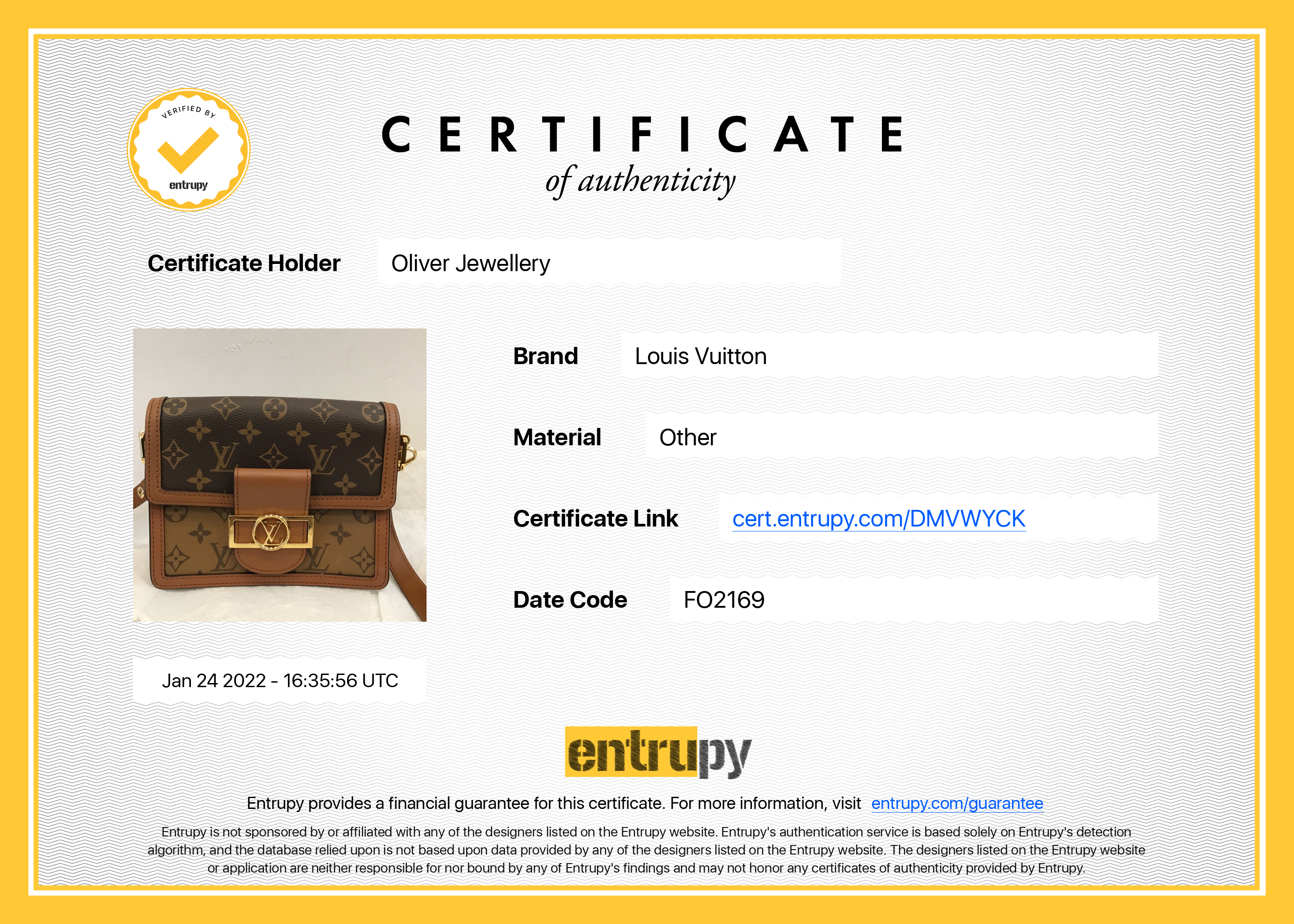 Louis Vuitton Monogram Reverse Mini Dauphine w/ Box