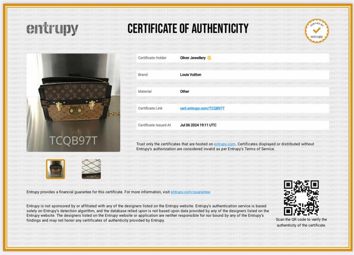 Louis Vuitton Monogram Reverse Pochette Trunk Clutch w/ Strap