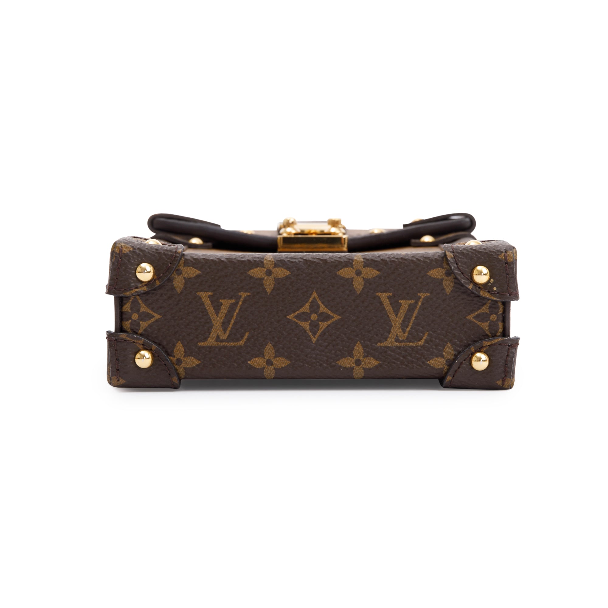 Louis Vuitton Monogram Reverse Pochette Trunk Verticale w/ Strap & Box