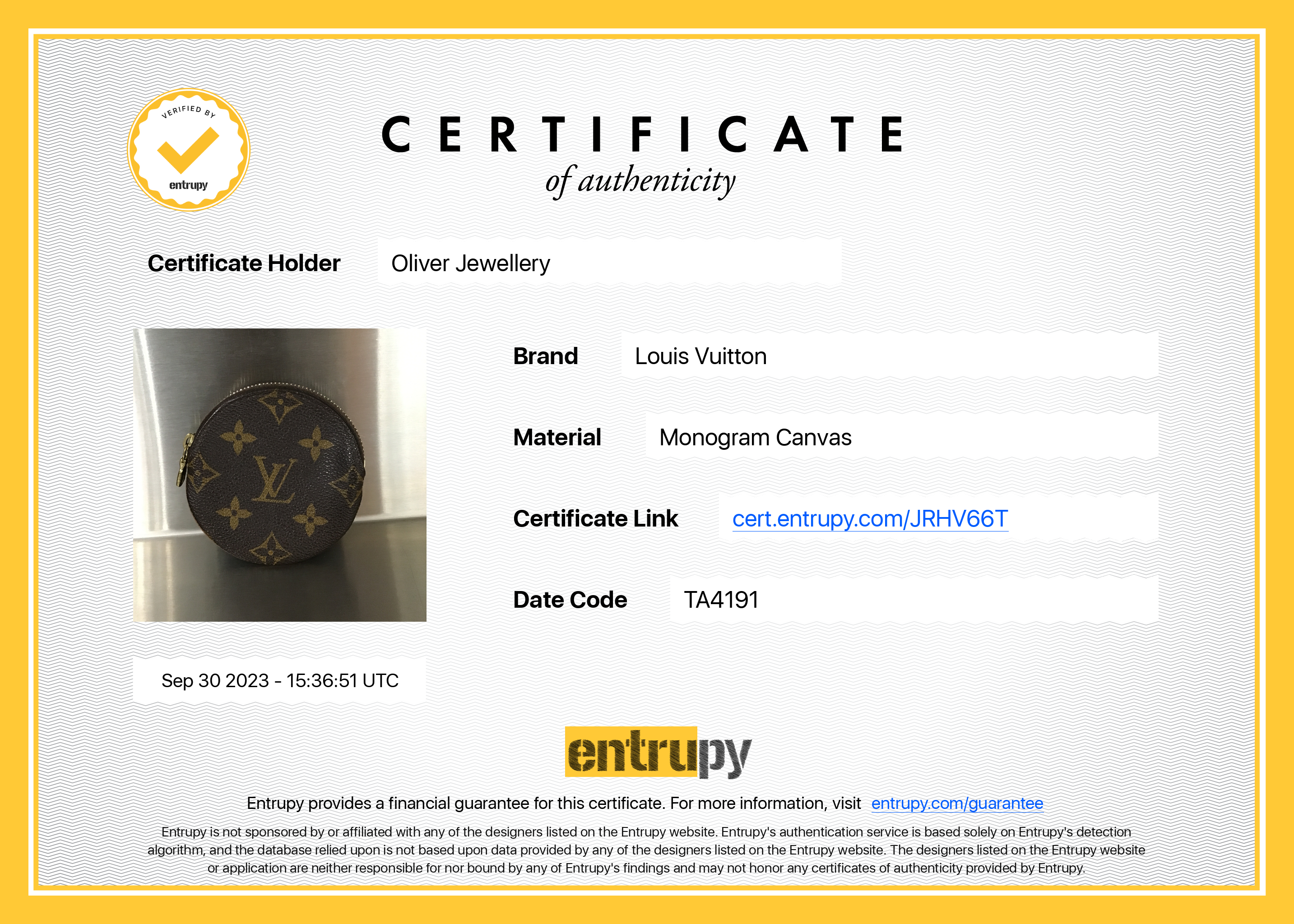 Louis Vuitton Monogram Round Coin Purse