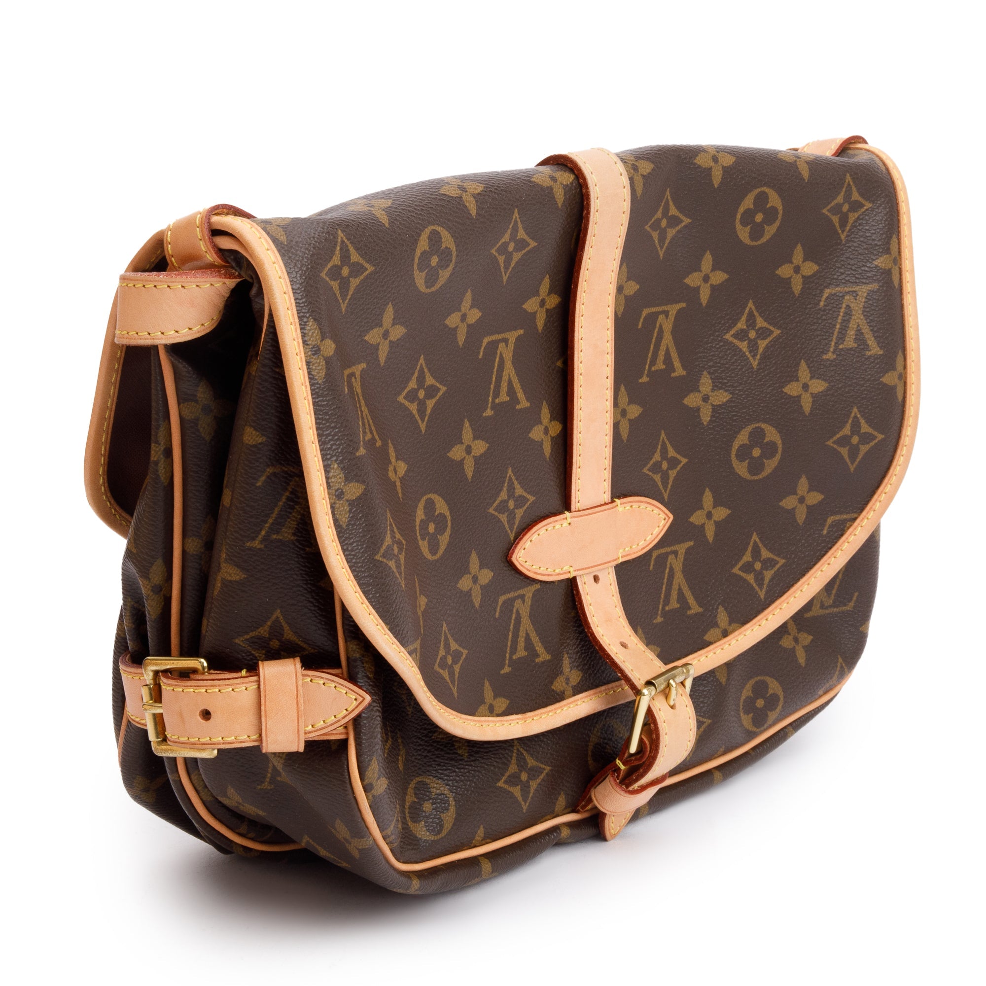 Louis Vuitton Monogram Saumur MM Crossbody Bag w/ Box & Receipt