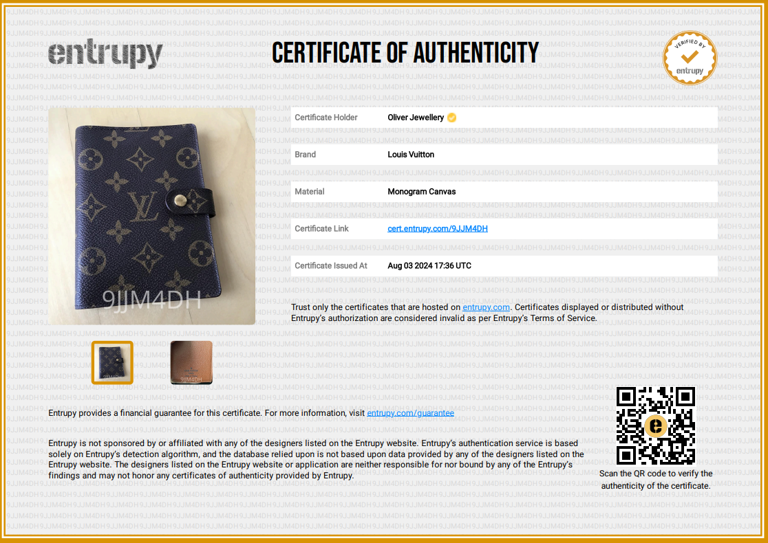 Louis Vuitton Monogram Small Ring Agenda Cover