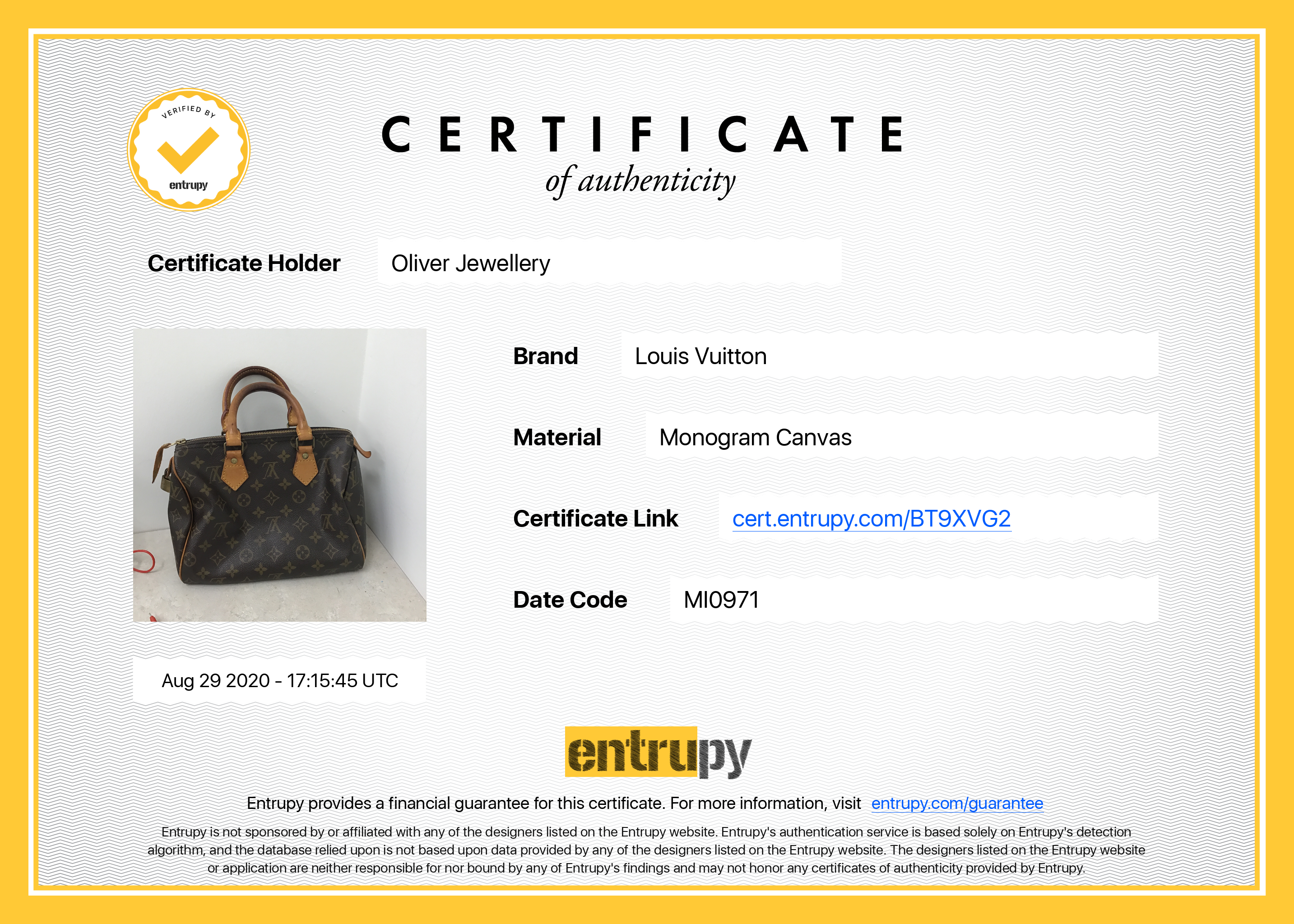 Louis Vuitton Monogram Speedy 25