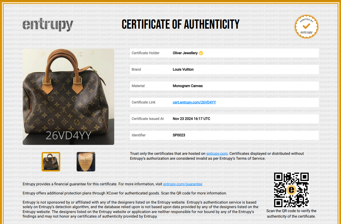 Louis Vuitton Monogram Speedy 25 w/ Box