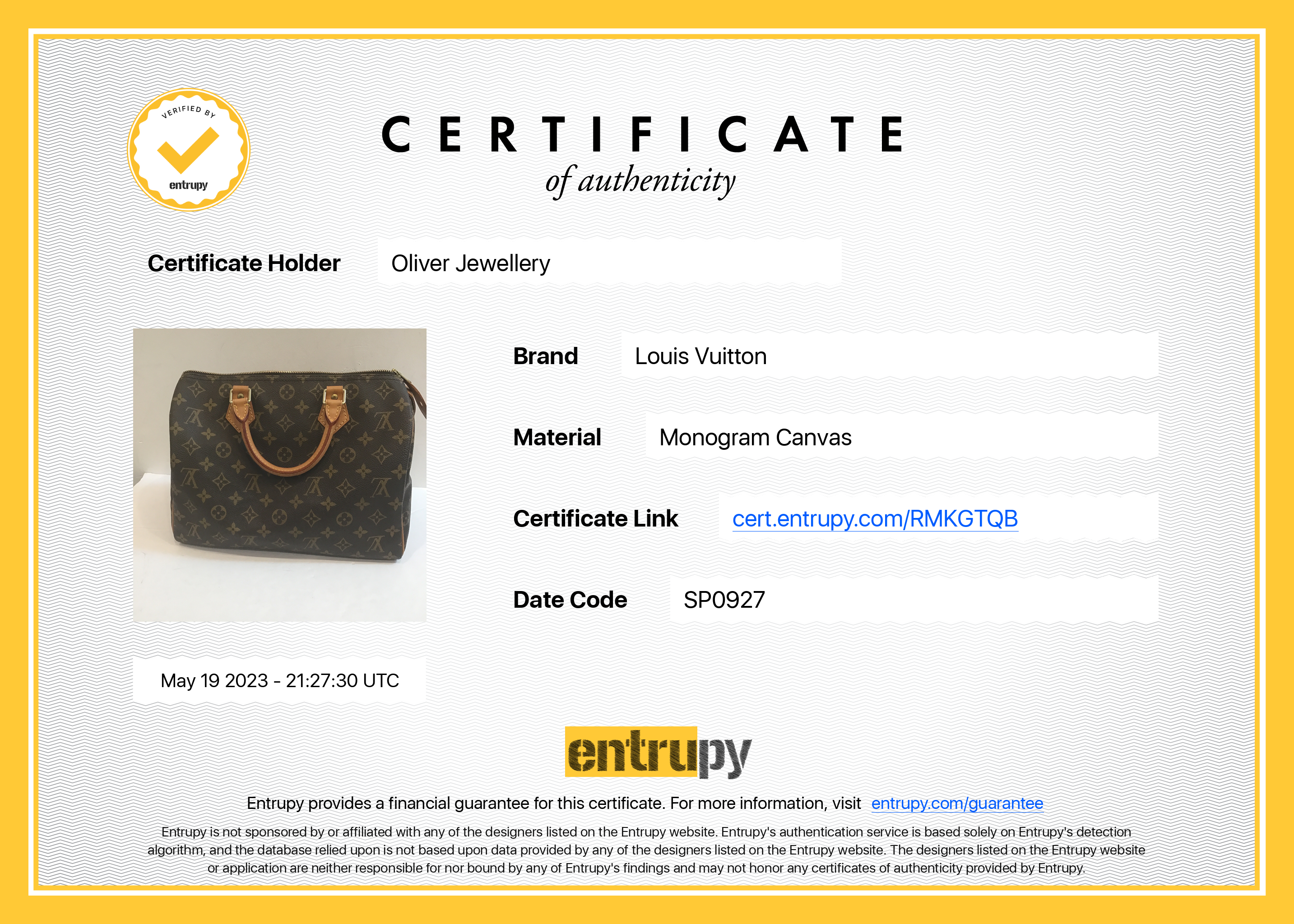 Louis Vuitton Monogram Speedy 30