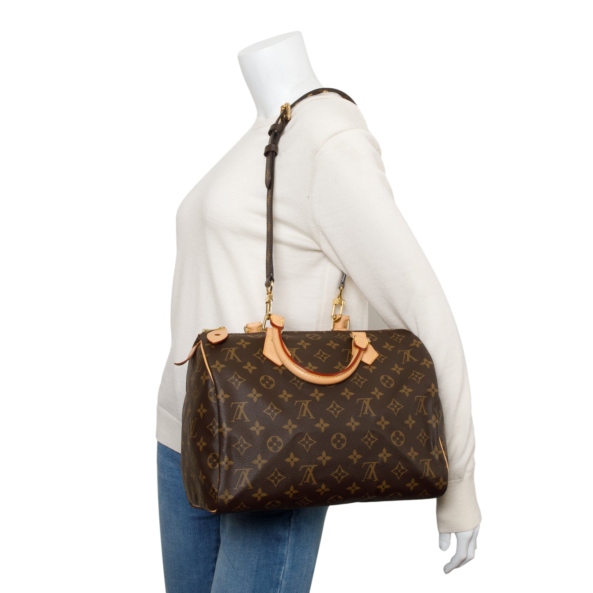 Louis Vuitton Monogram Speedy 30 w/ Strap