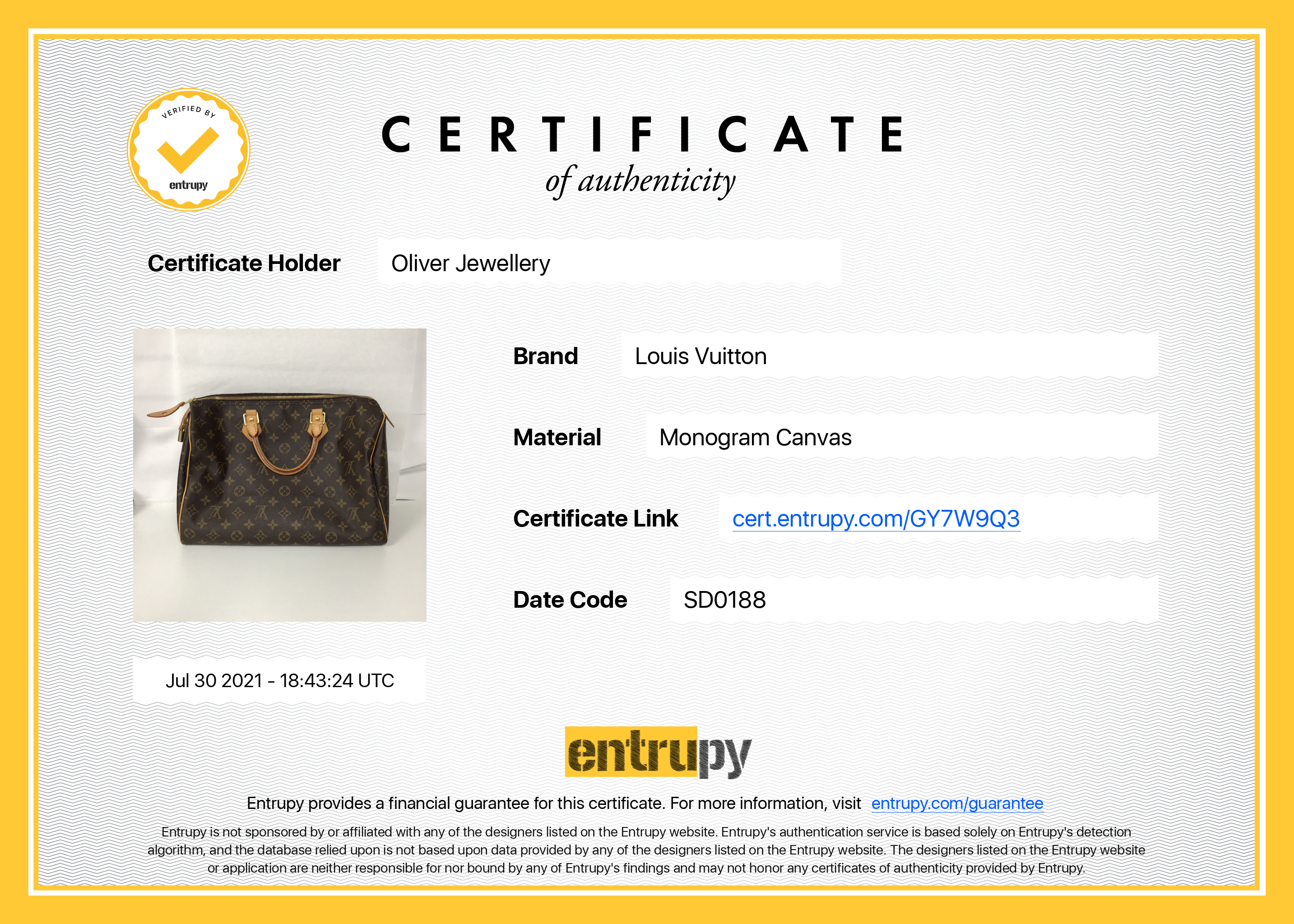 Louis Vuitton Monogram Speedy 35 w/ Box