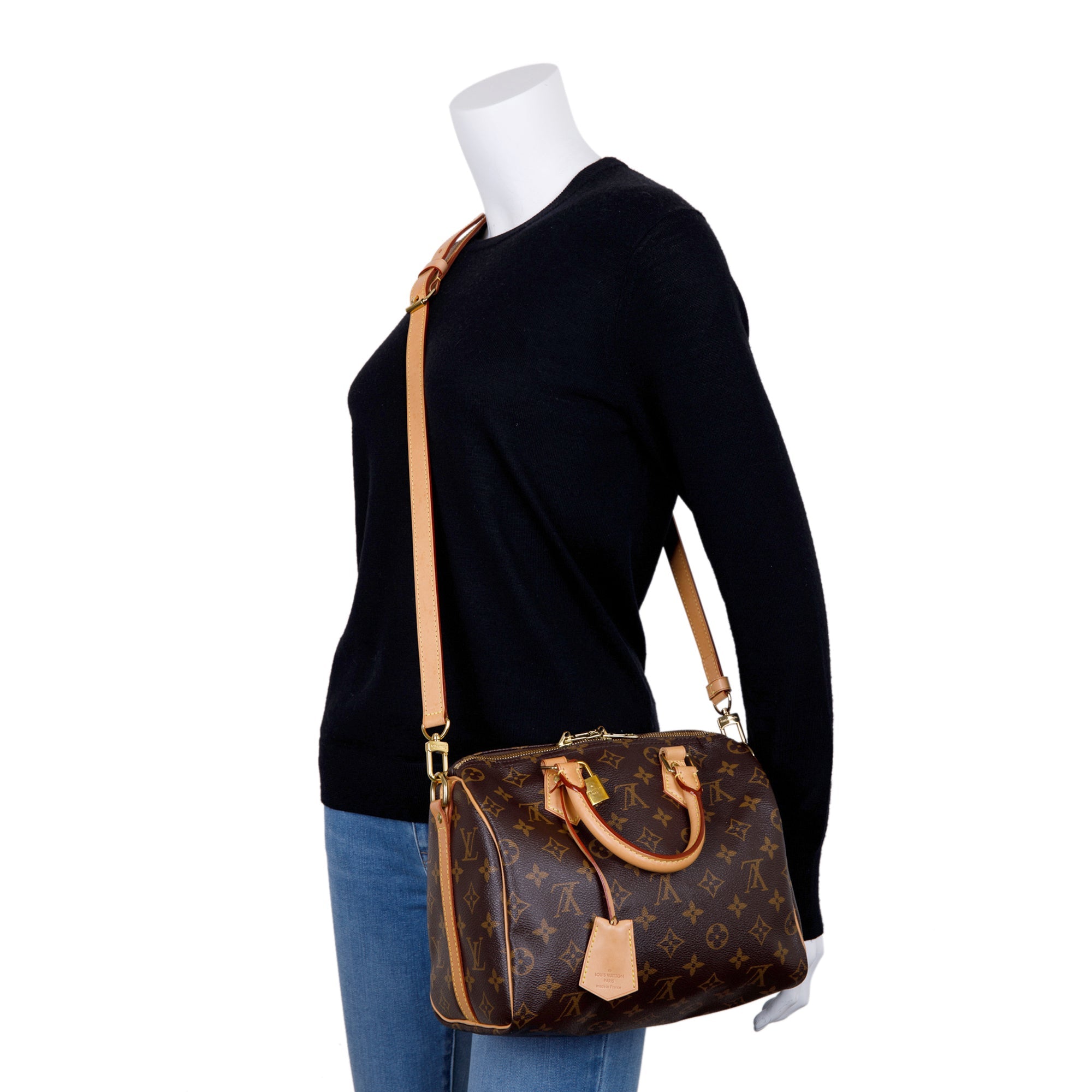 Louis Vuitton Monogram Speedy Bandouliere 25 w/ Box