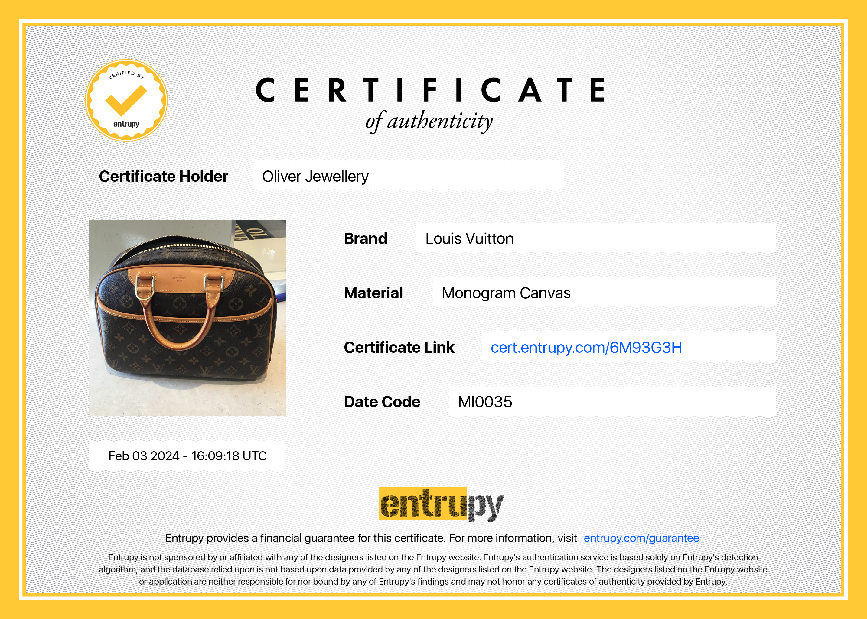 Louis Vuitton Monogram Trouville